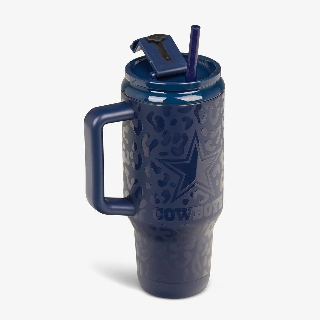 NFL 32 Oz Leopard Flip ‘n’ Sip Travel Mug S6 - Cowboys - Product View