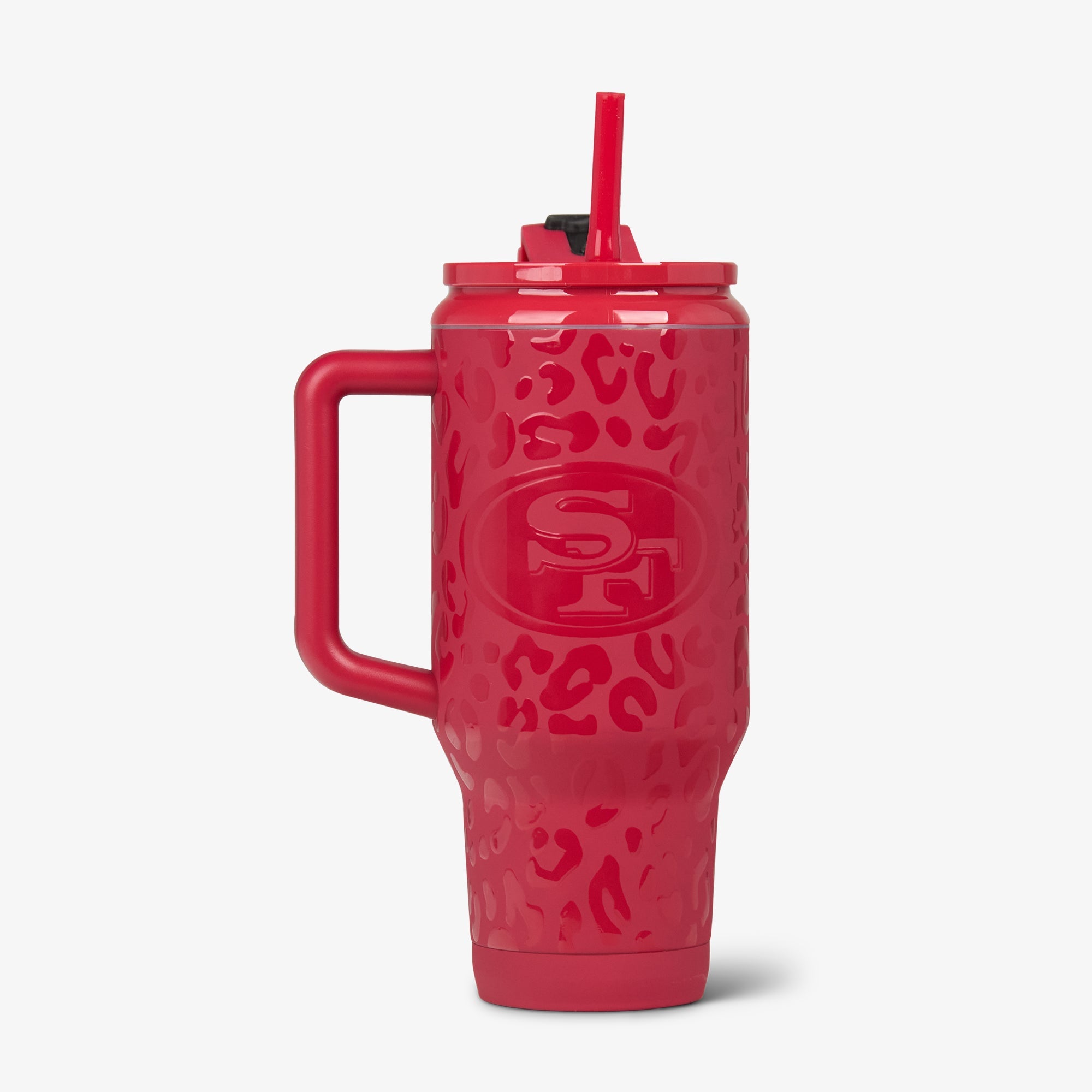 NFL 32 Oz Leopard Flip ‘n’ Sip Travel Mug S6 - 49ers - Product View