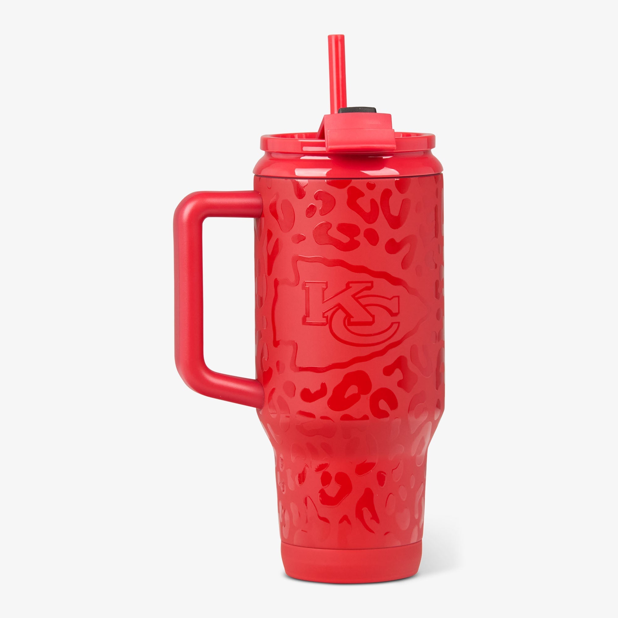 NFL 32 Oz Leopard Flip ‘n’ Sip Travel Mug S6 - Chiefs - Product View