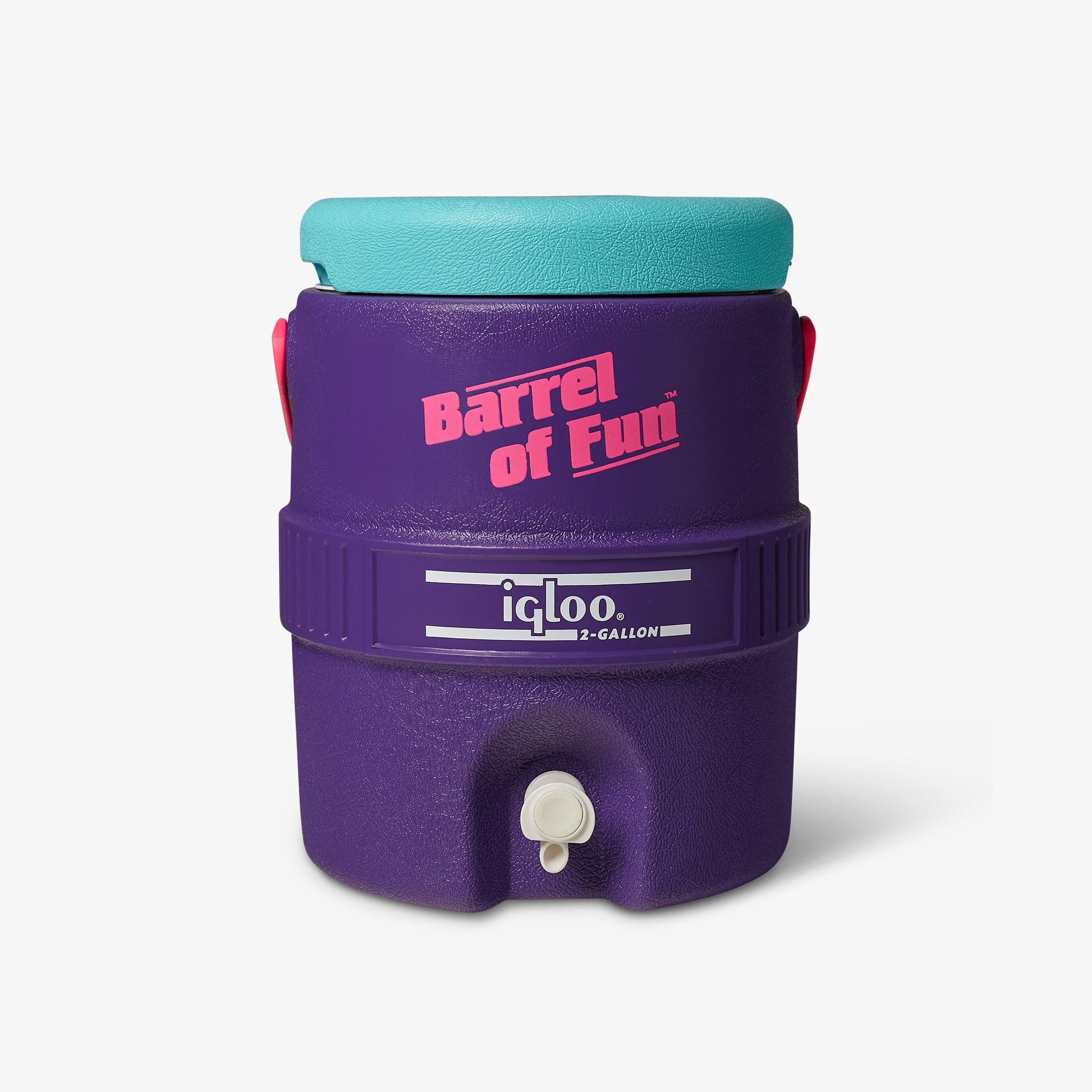 Retro Barrel of Fun 2 Gallon Jug D9 - Purple - Front View