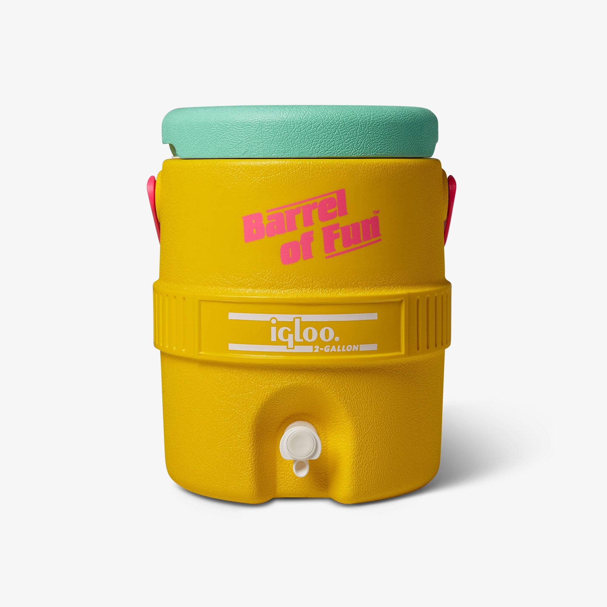 Retro Barrel of Fun 2 Gallon Jug D9 - Yellow - Product View