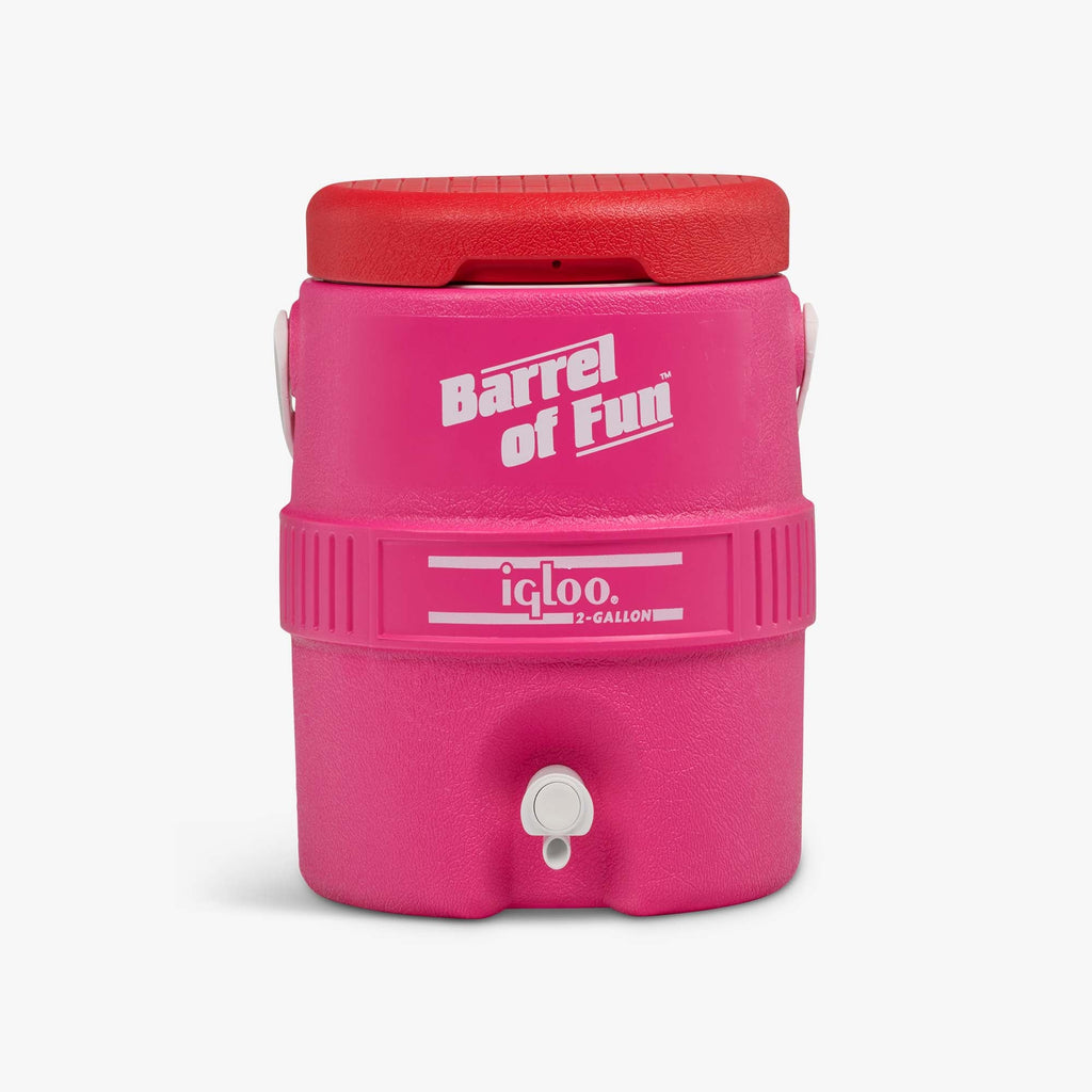 Retro Barrel of Fun 2 Gallon Jug D9 - Tutti Frutti - Front View
