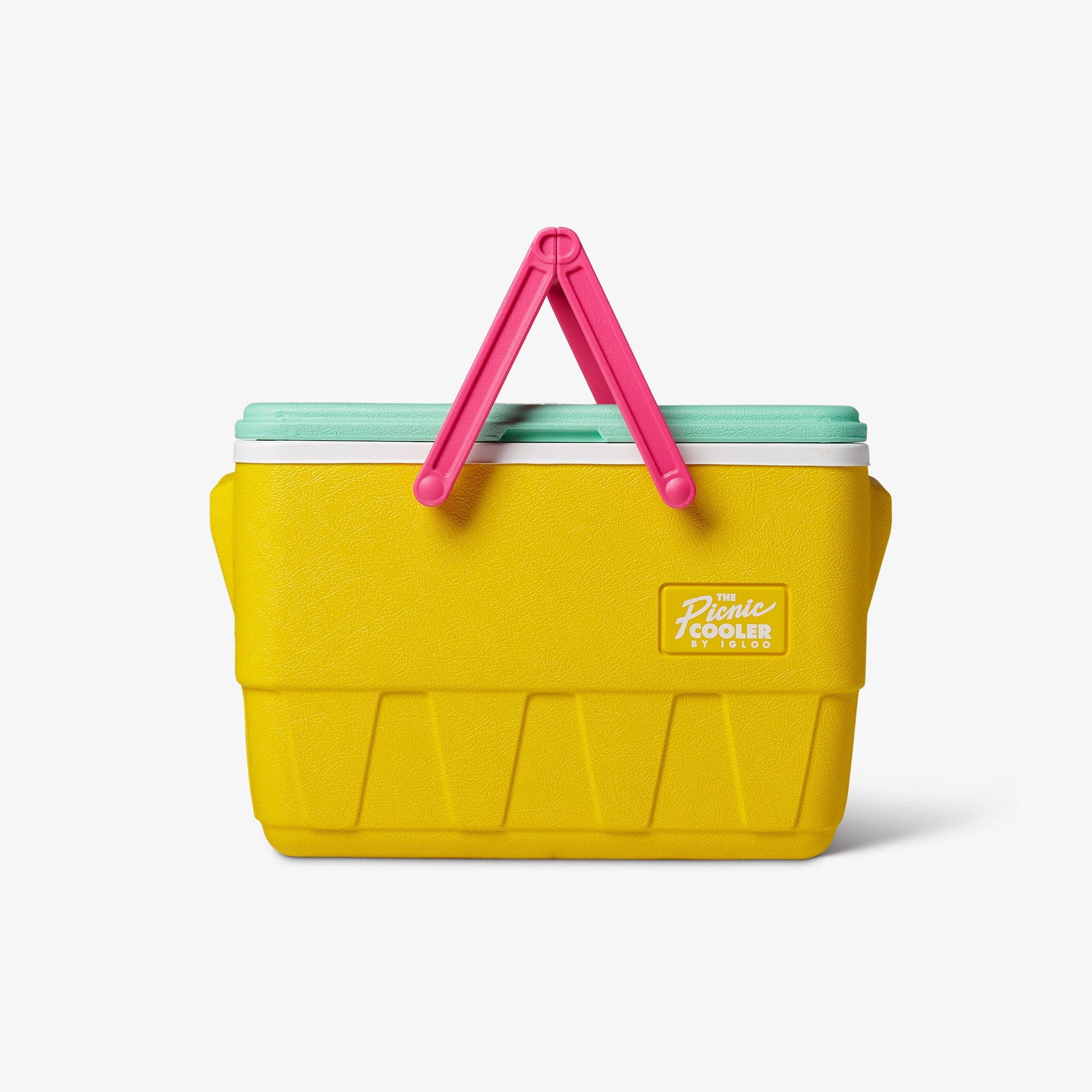 Retro Picnic Basket 25 Qt Cooler B3 - Yellow - Product View
