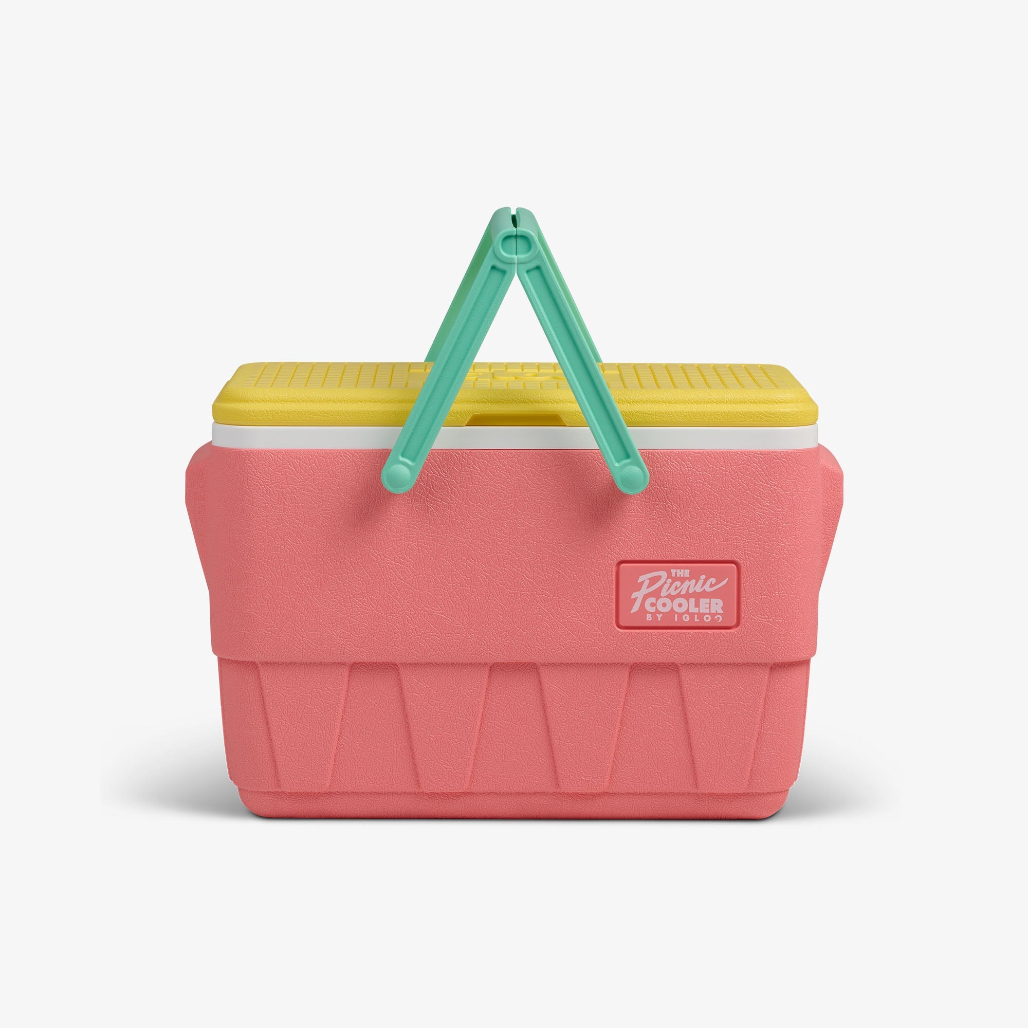 Retro Picnic Basket 25 Qt Cooler B3 - Flamingo - Strap View