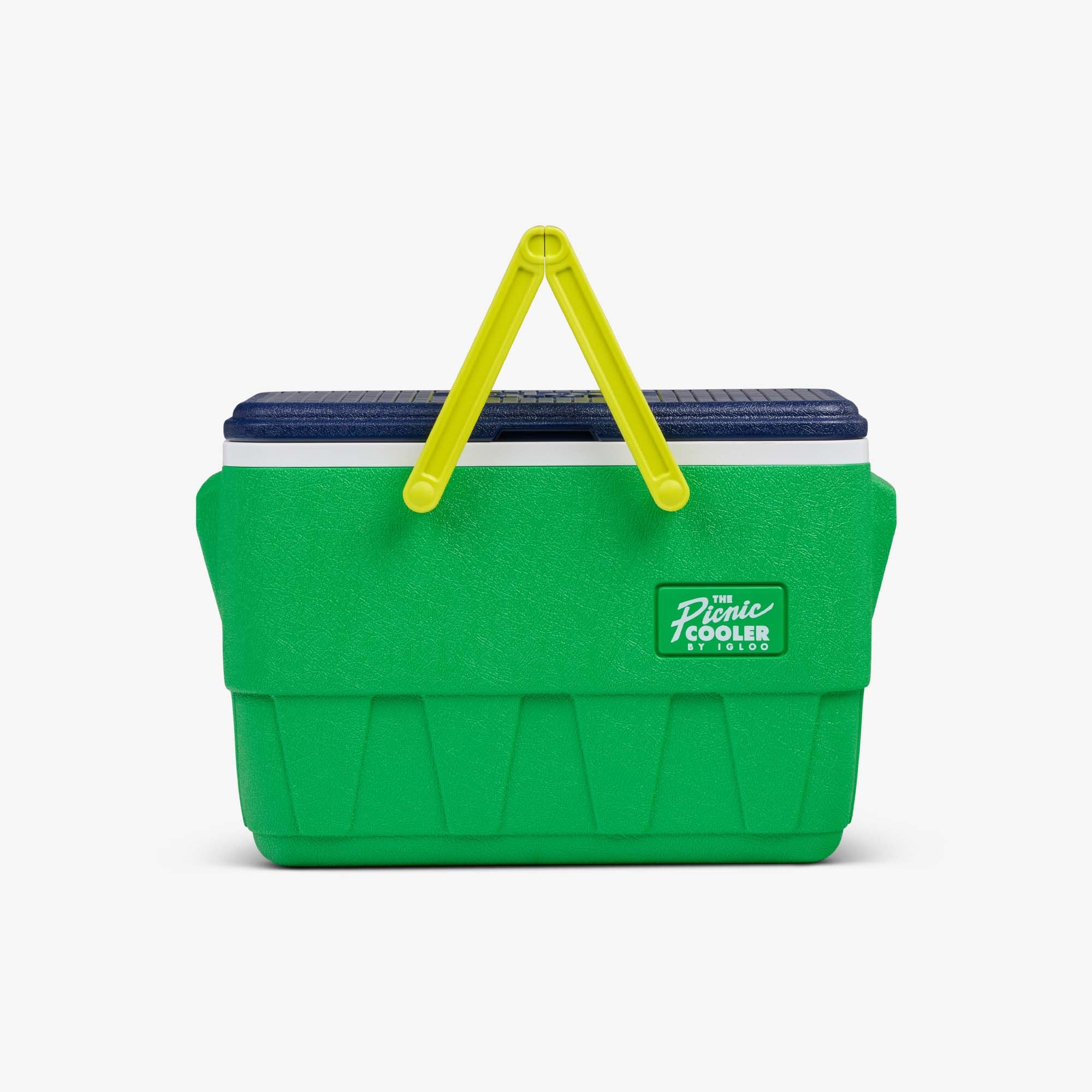 Retro Picnic Basket 25 Qt Cooler B3 - Whistle Green - Front View
