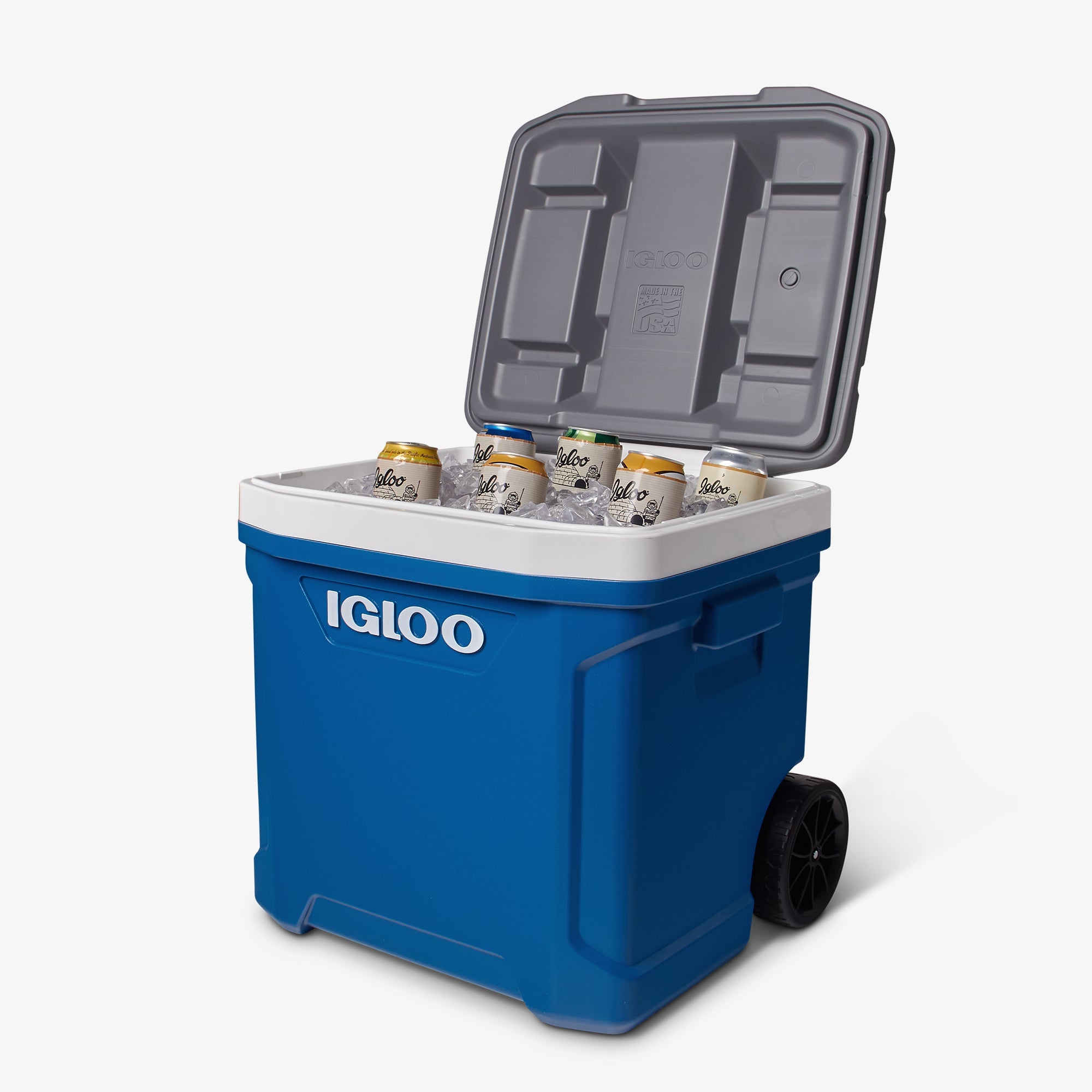 Latitude 60 Qt Roller Cooler I4 - Blue - Product View
