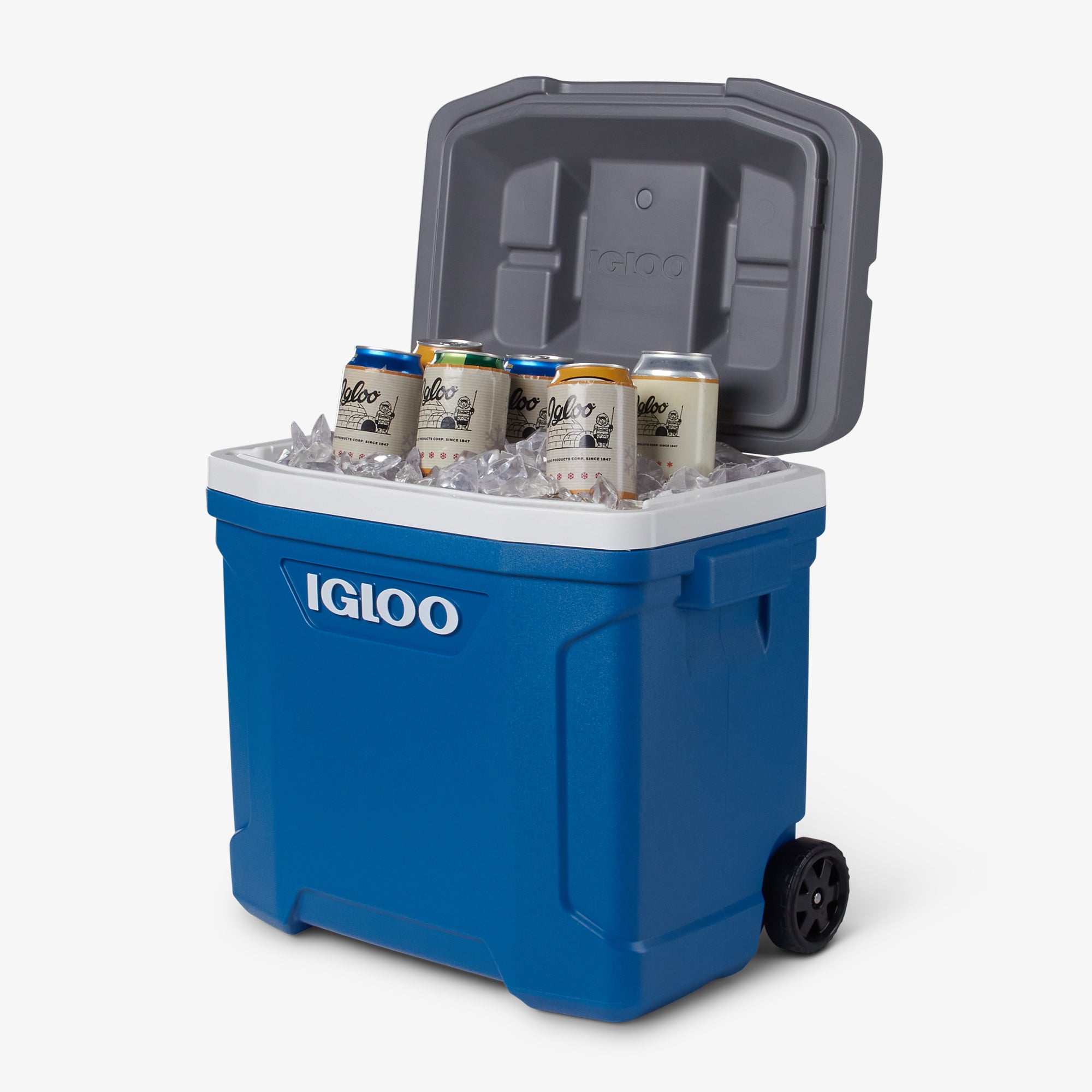 Latitude 30 Qt Roller Cooler B9 - Blue - Product View