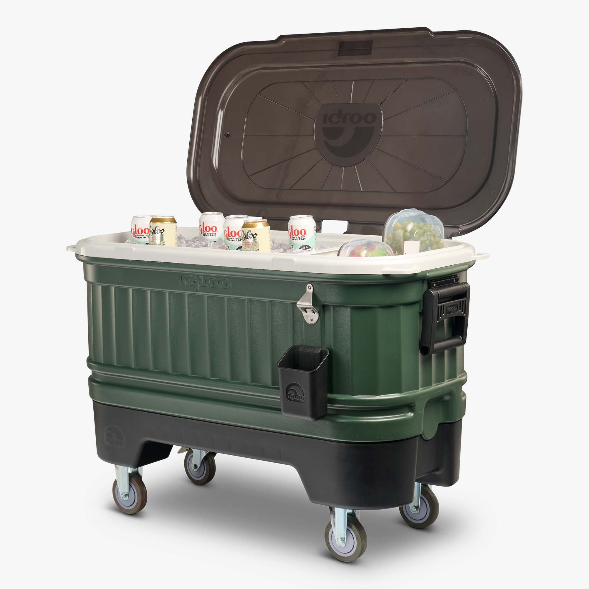 Party Bar 125 Qt Cooler M4 - Oil Green - Product View