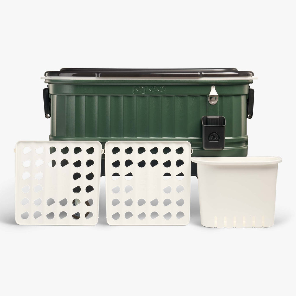 Party Bar 125 Qt Cooler M4 - Oil Green - Product View