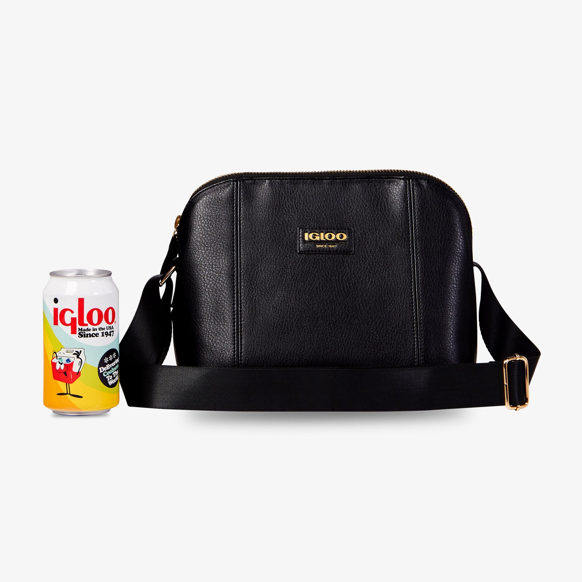 Igloo Luxe® Crossbody Cooler Bag T4 - Black - Size View