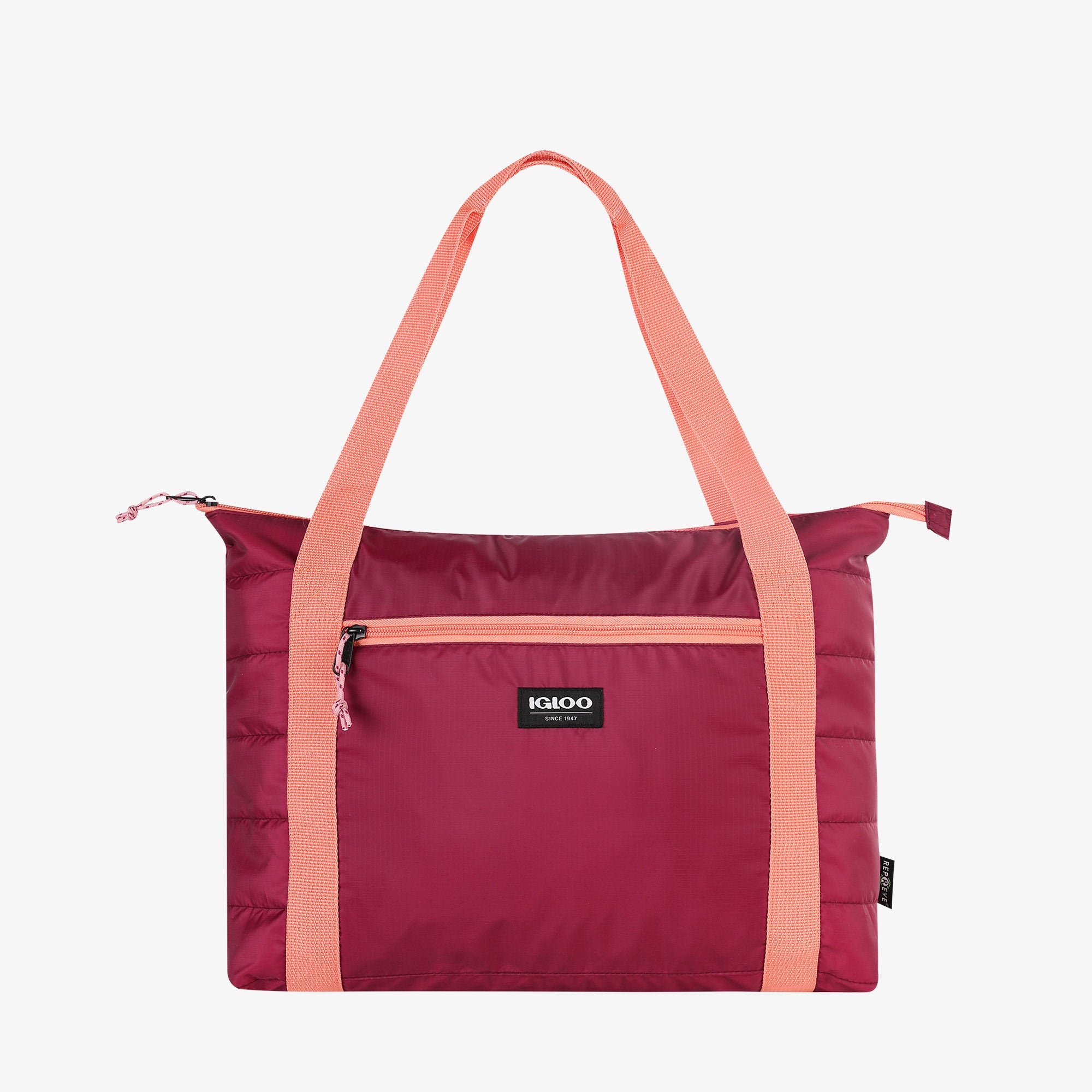 Packable Puffer 20-Can Cooler Bag A8 - Magenta - Product View