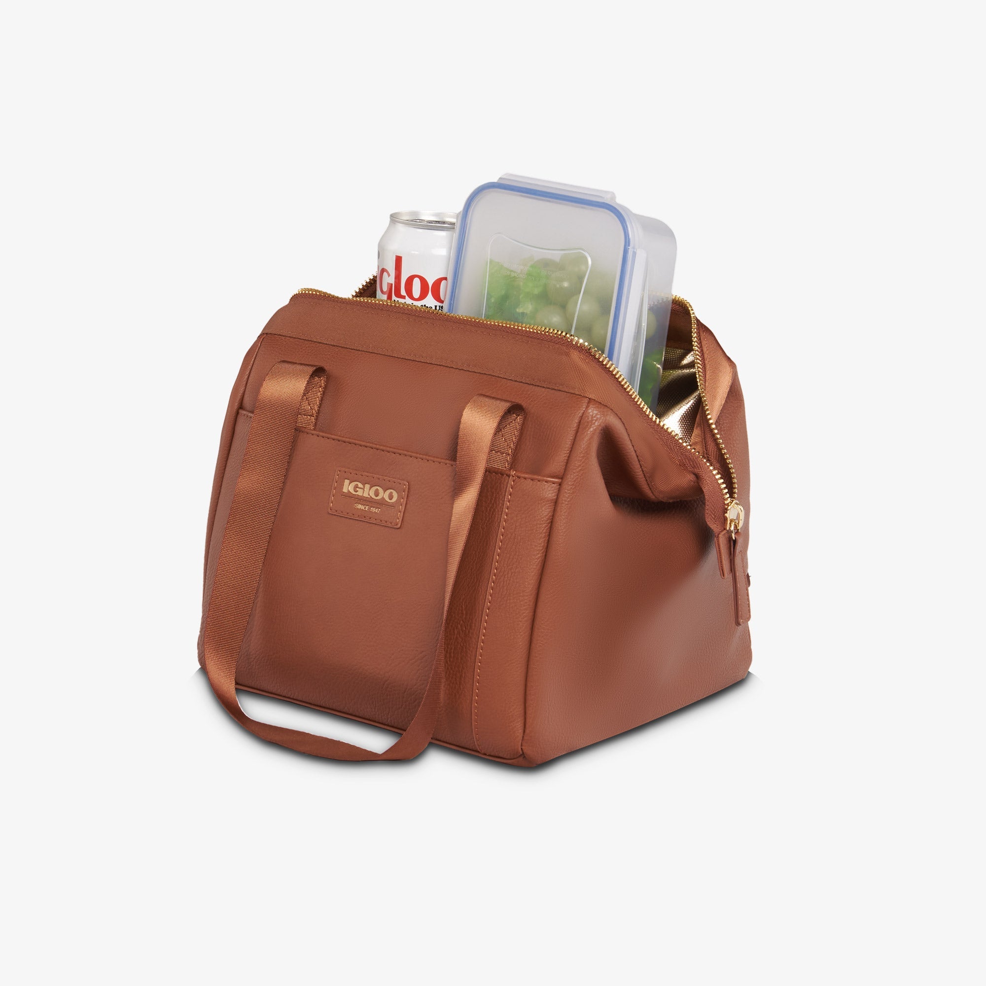 Igloo Luxe® Lunch Tote Cooler Bag J7 - Cognac - Product View