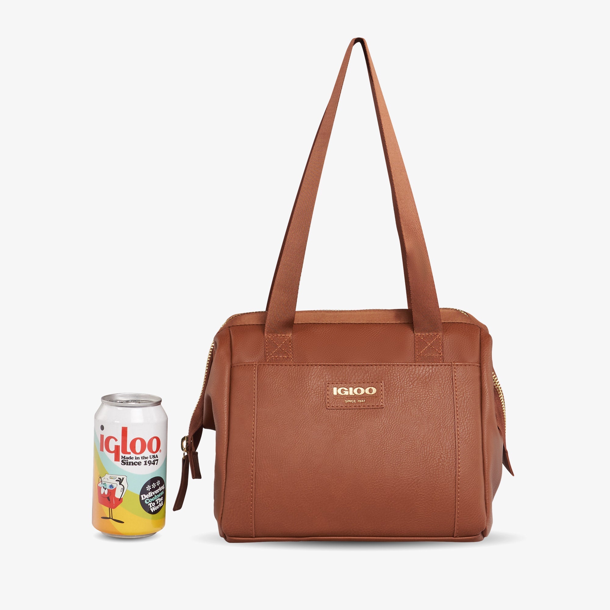 Igloo Luxe® Lunch Tote Cooler Bag J7 - Cognac - Product View