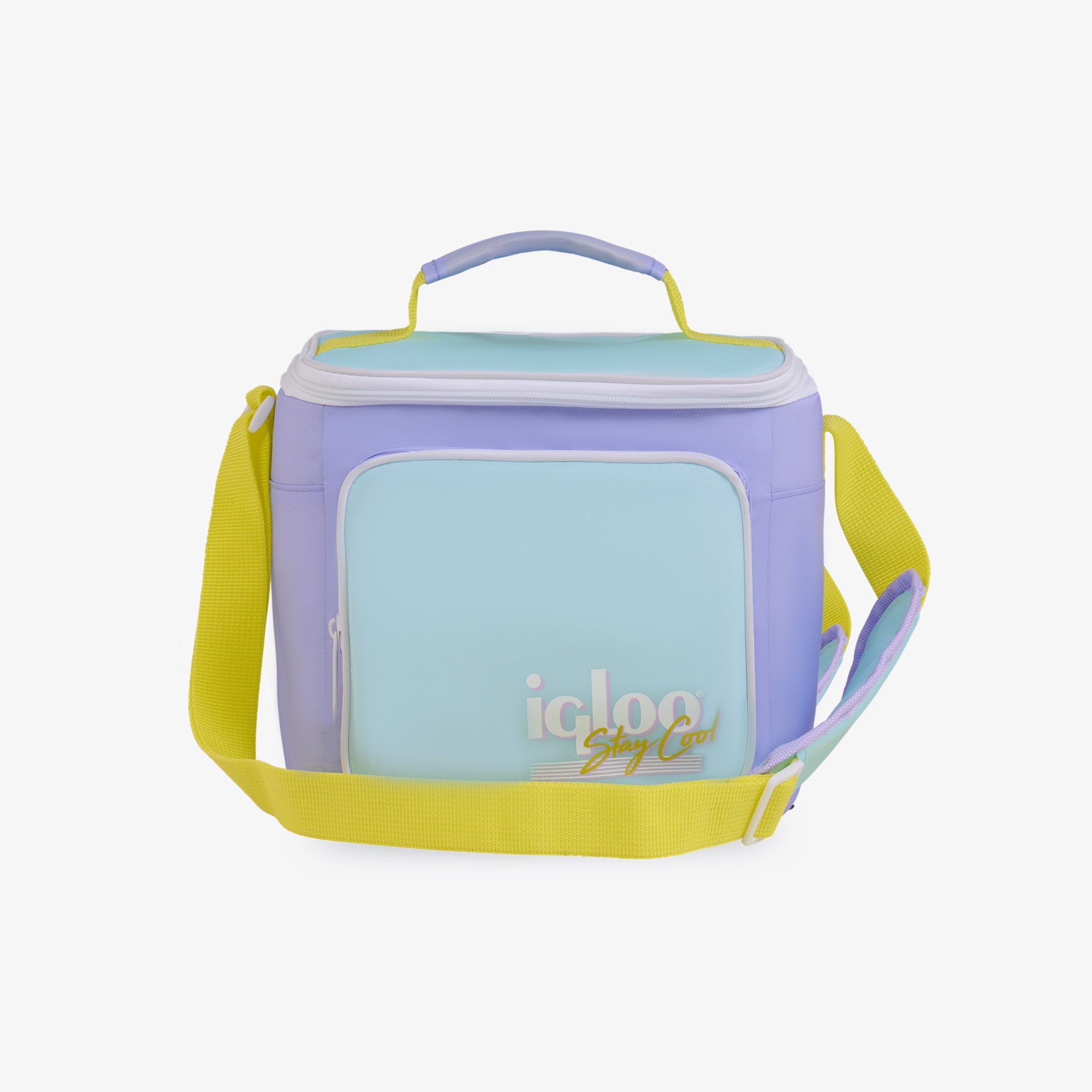 Retro Square Lunch Bag Y0 - Lilac - Front View