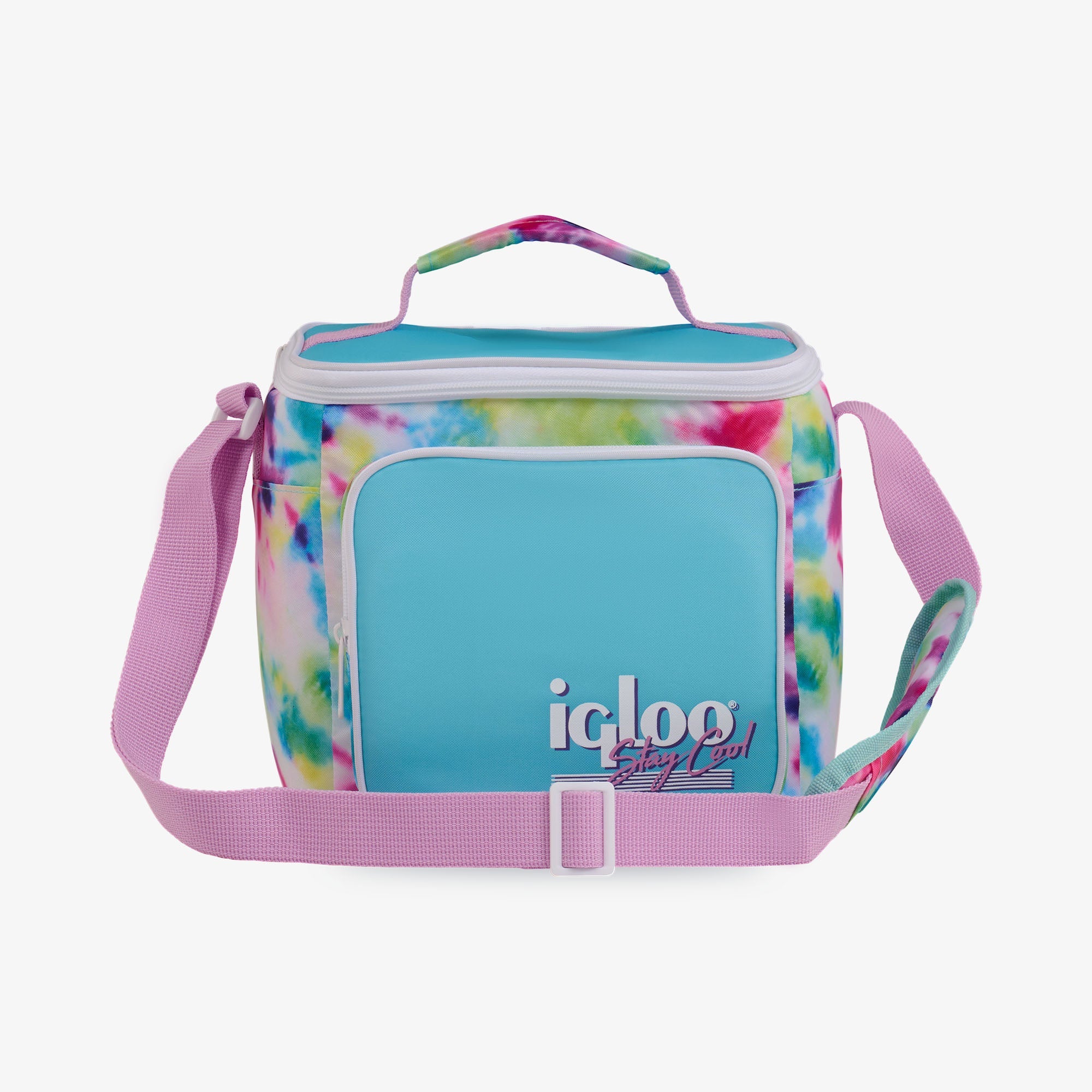 Retro Square Lunch Bag Y0 - Tie-Dye - Front View