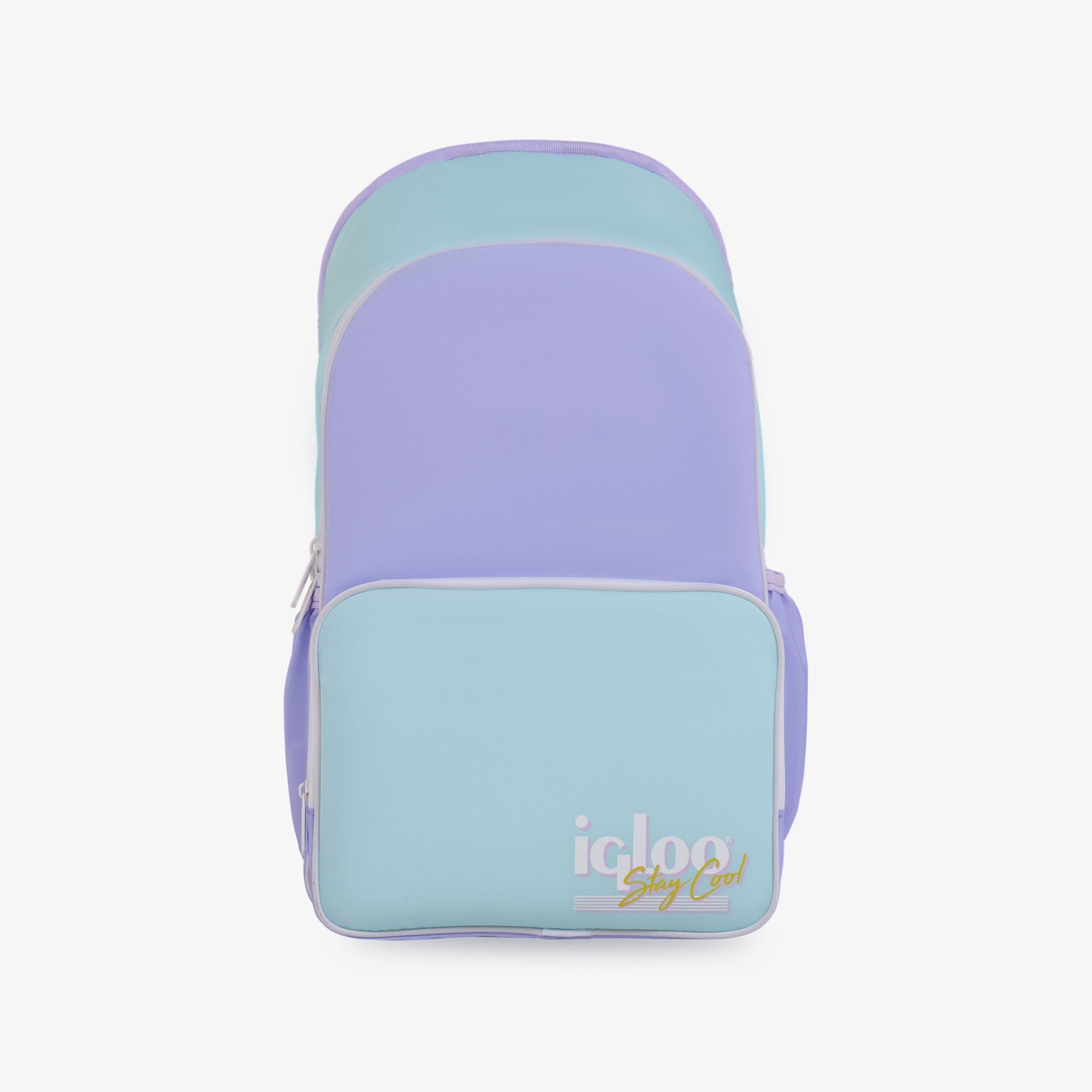 Retro Backpack Cooler N9 - Lilac - Front View