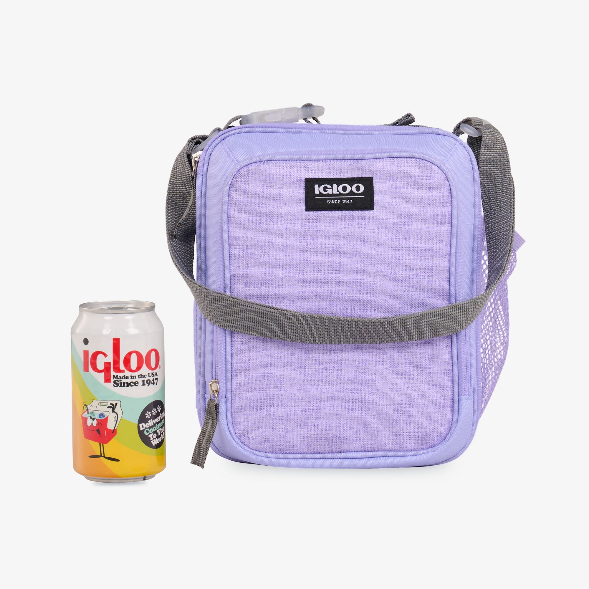Kids Everyday Lunch Vertical Cooler Bag U3 - Lilac - Size View