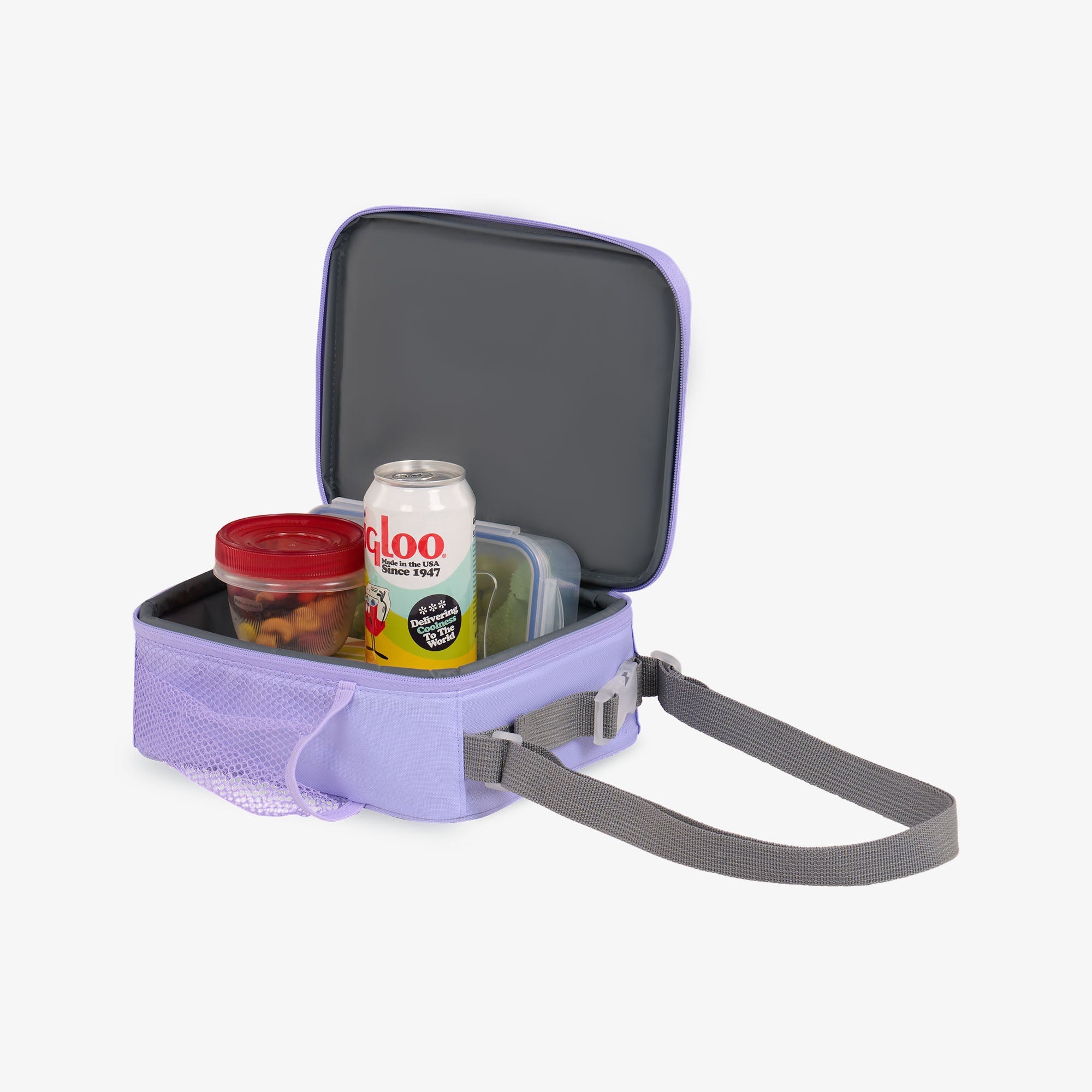 Kids Everyday Lunch Vertical Cooler Bag U3 - Lilac - Product View