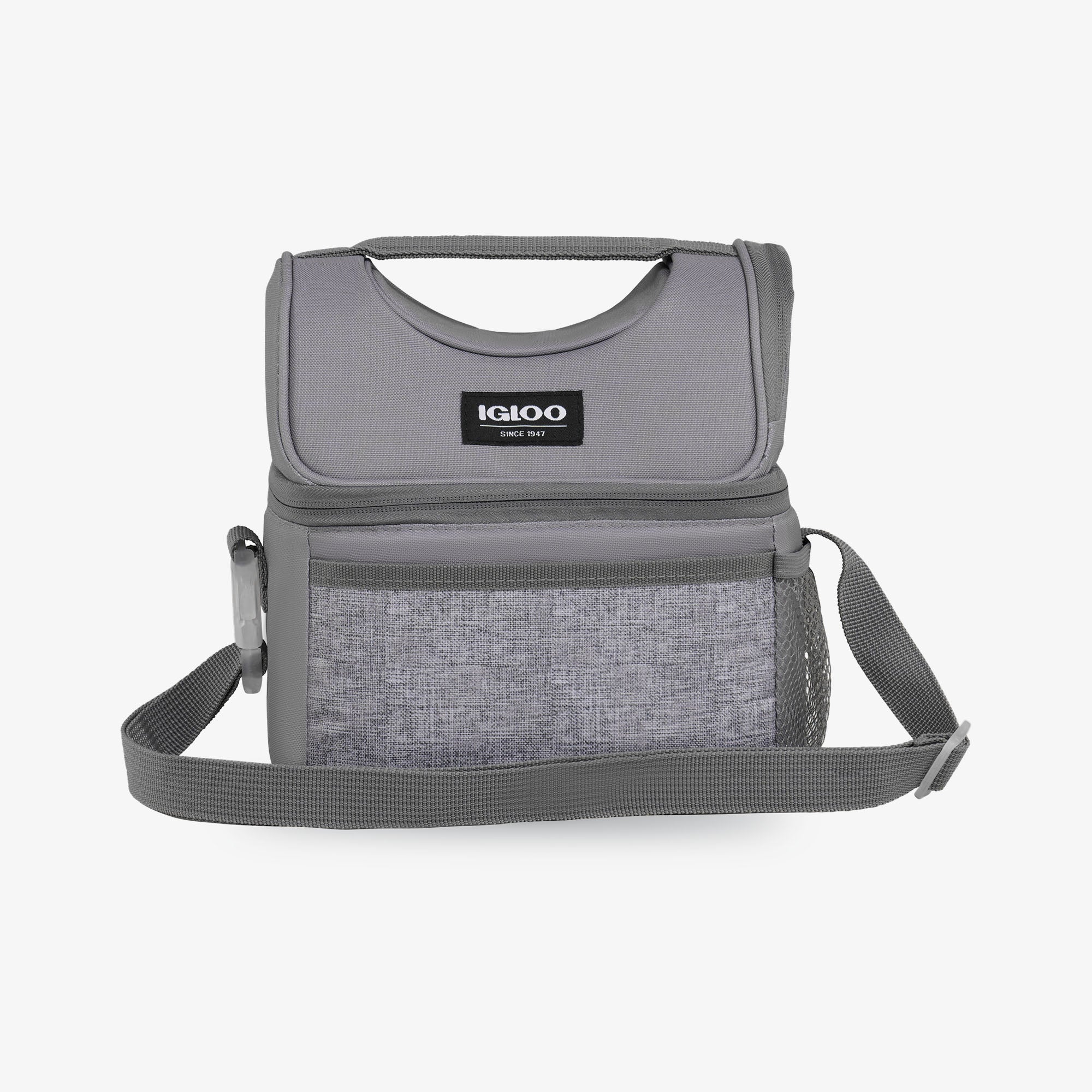Kids Everyday Lunch Gripper Cooler Bag V5 - Gray - Front View
