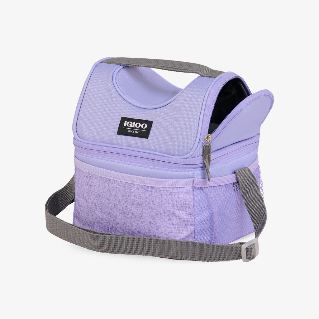 Kids Everyday Lunch Gripper Cooler Bag V5 - Lilac - Open View