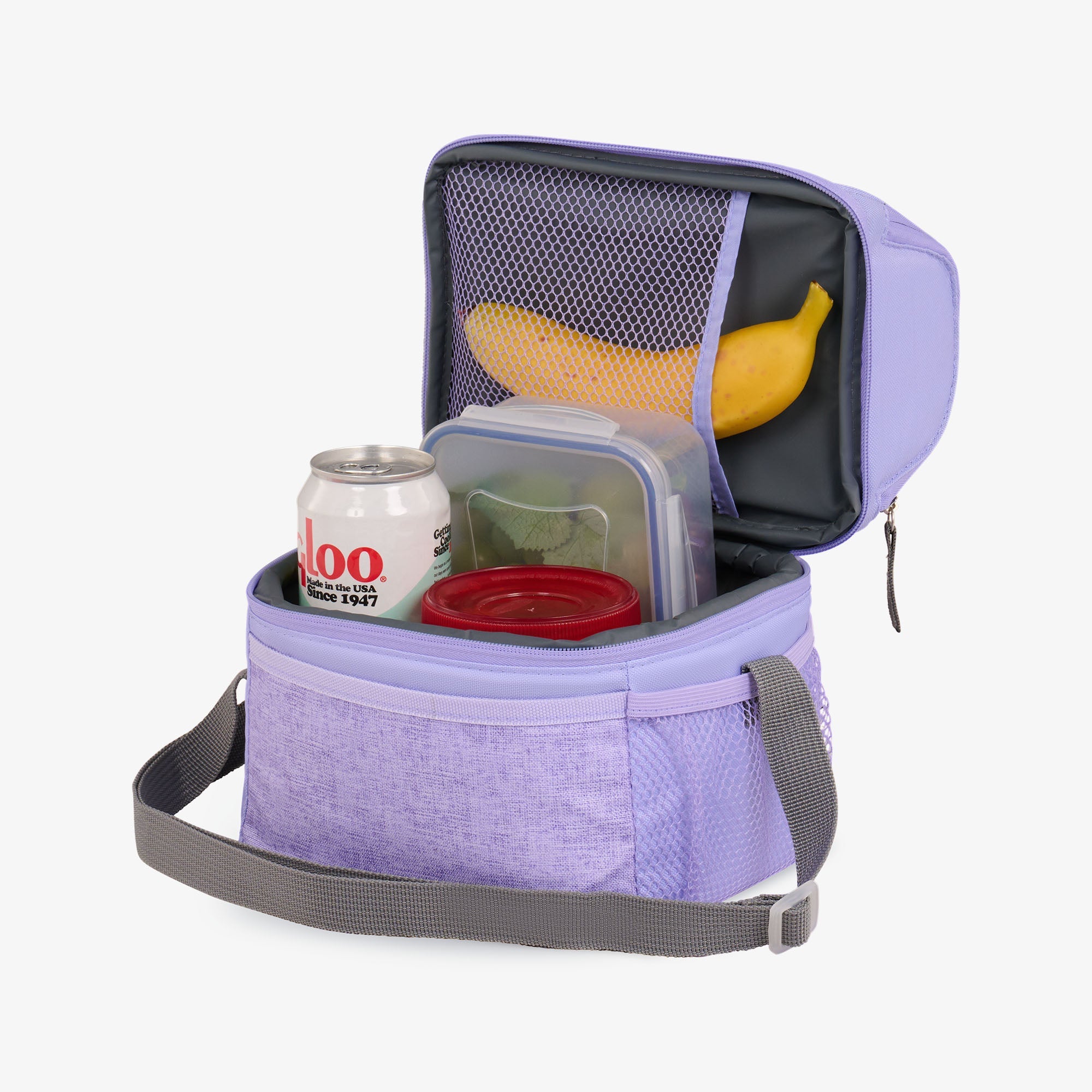 Kids Everyday Lunch Gripper Cooler Bag V5 - Lilac - Product View
