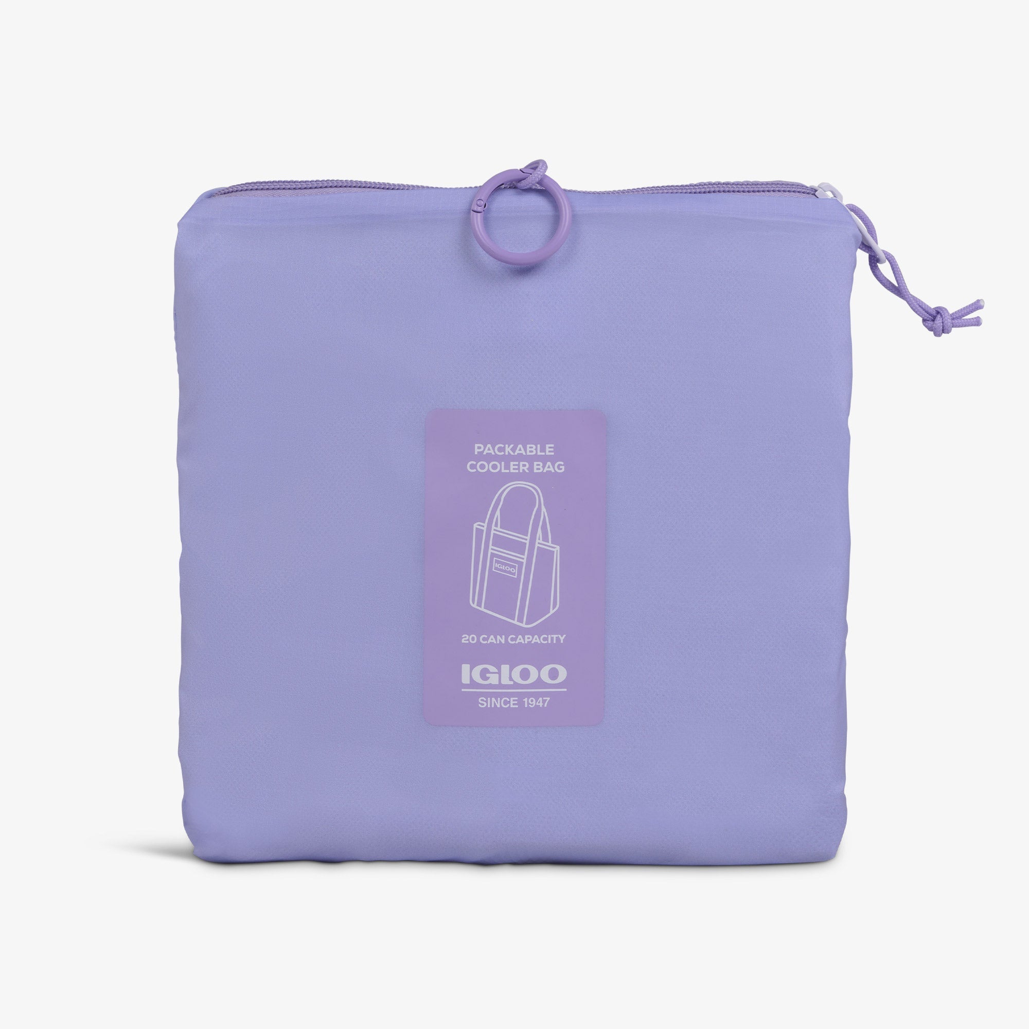 Packable Puffer 20-Can Cooler Bag A8 - Lilac - Product View