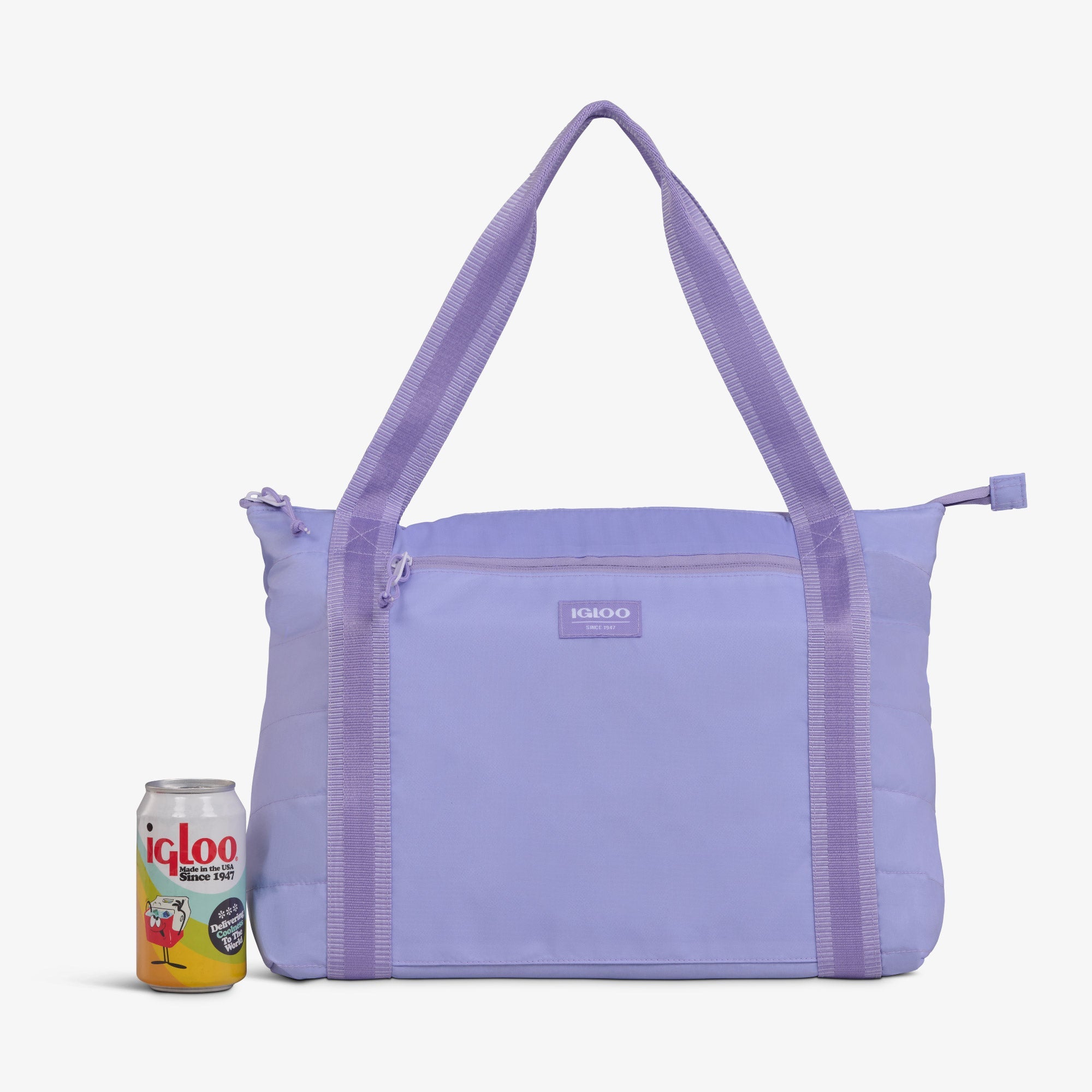 Packable Puffer 20-Can Cooler Bag A8 - Lilac - Product View