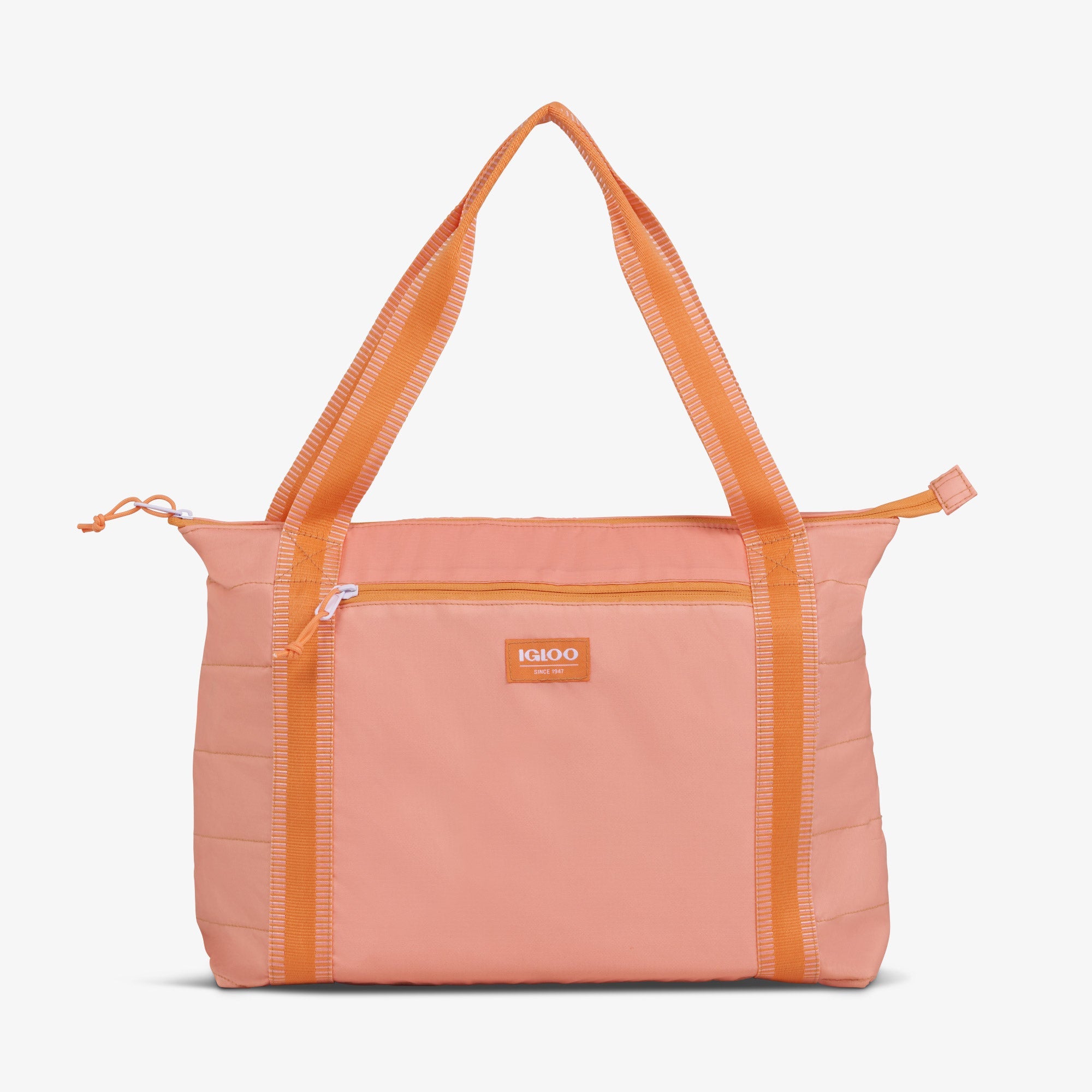 Packable Puffer 20-Can Cooler Bag A8 - Apricot - Front View