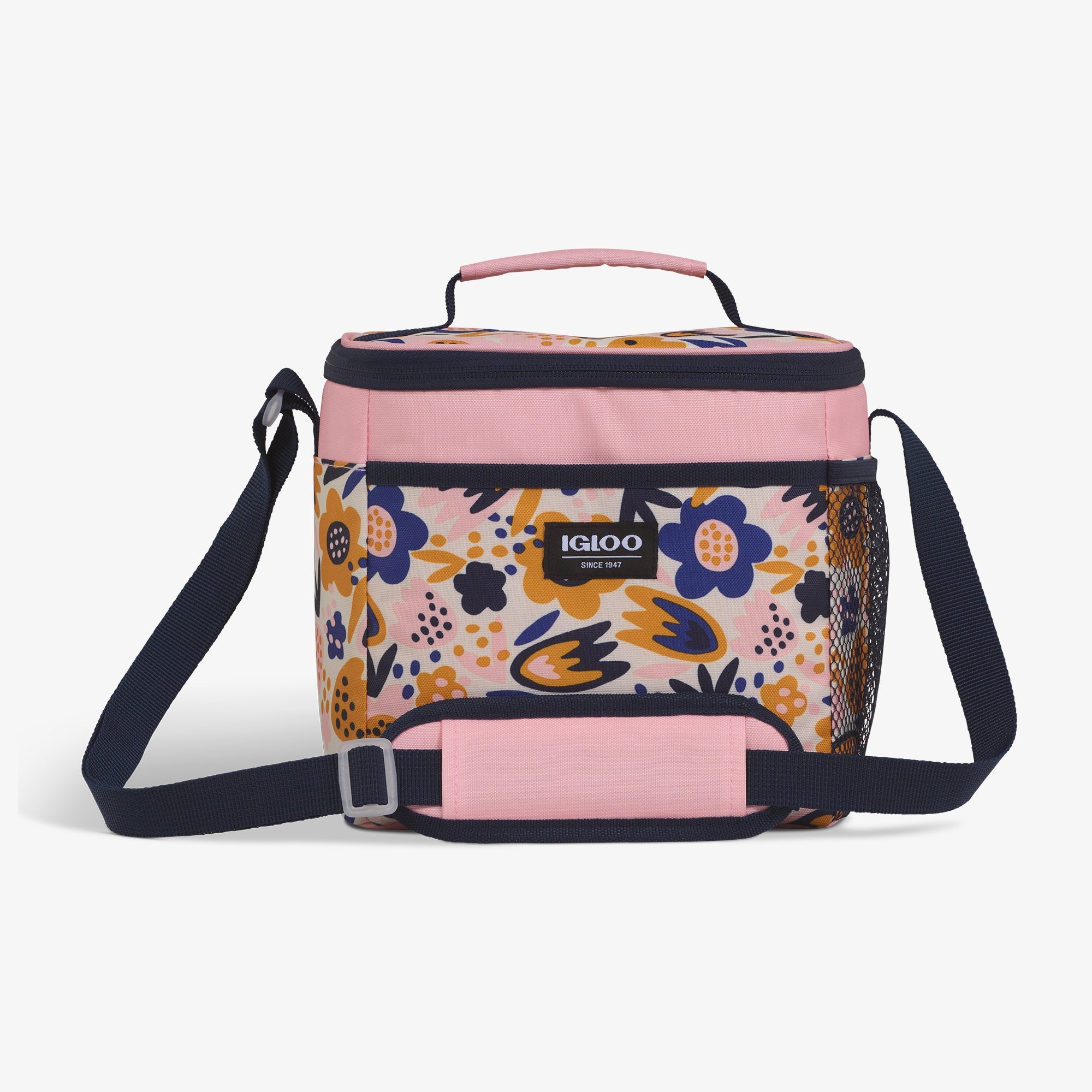 Kids Square Lunch Bag E2 - Floral - Front View
