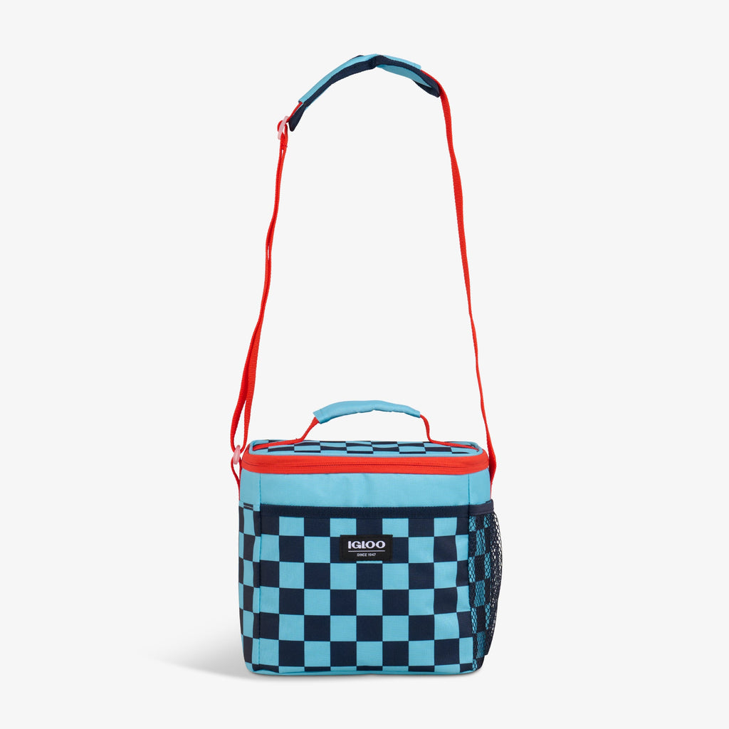 Kids Square Lunch Bag E2 - Checkers - Strap View