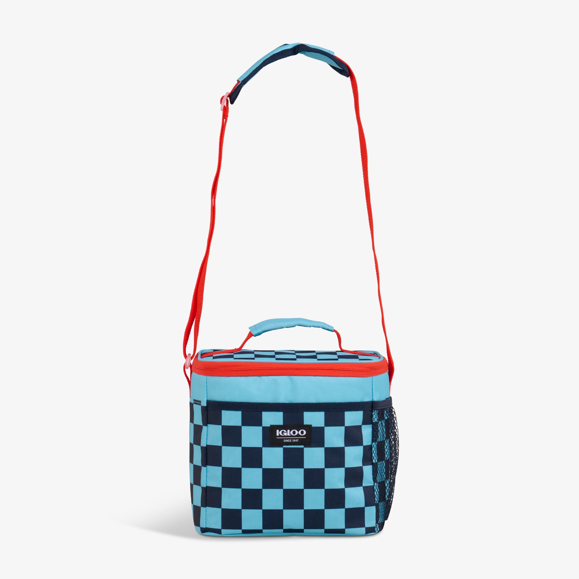 Kids Square Lunch Bag E2 - Checkers - Strap View