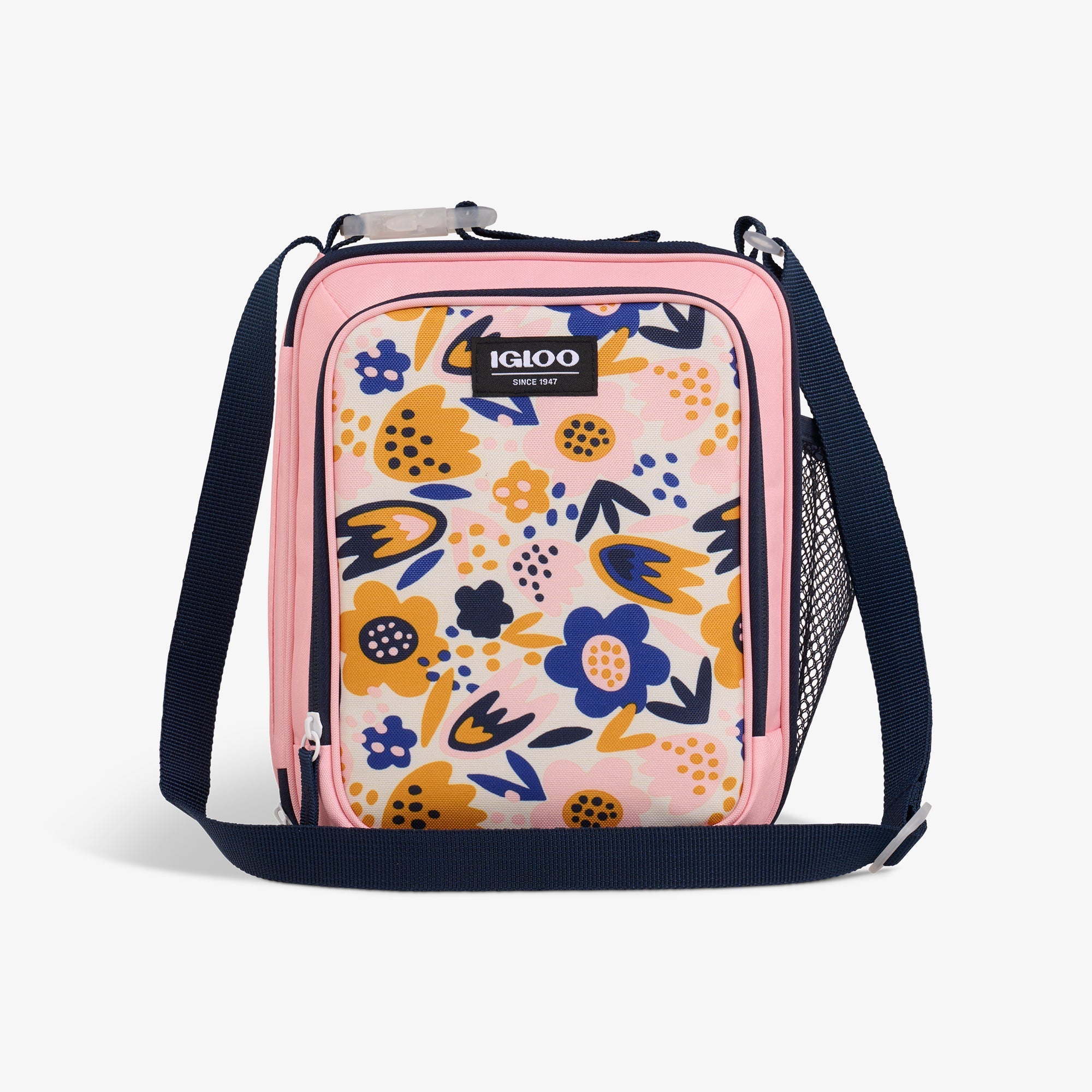 Kids Everyday Lunch Vertical Cooler Bag U3 - Floral - Front View