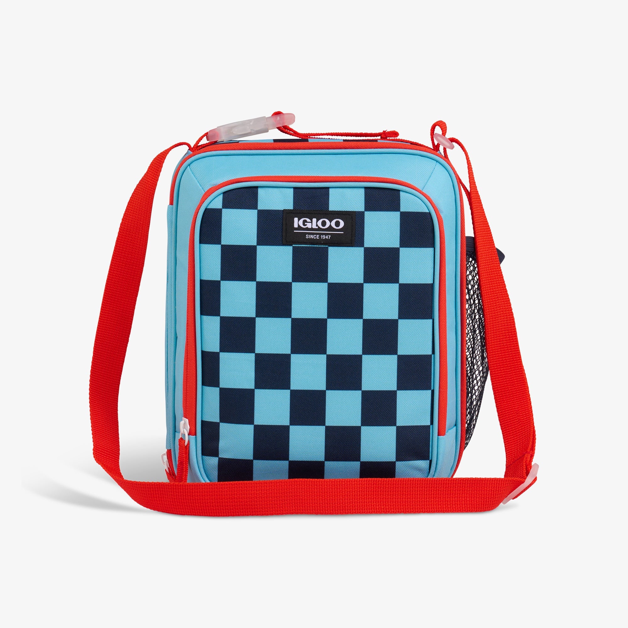 Kids Everyday Lunch Vertical Cooler Bag U3 - Checkers - Front View