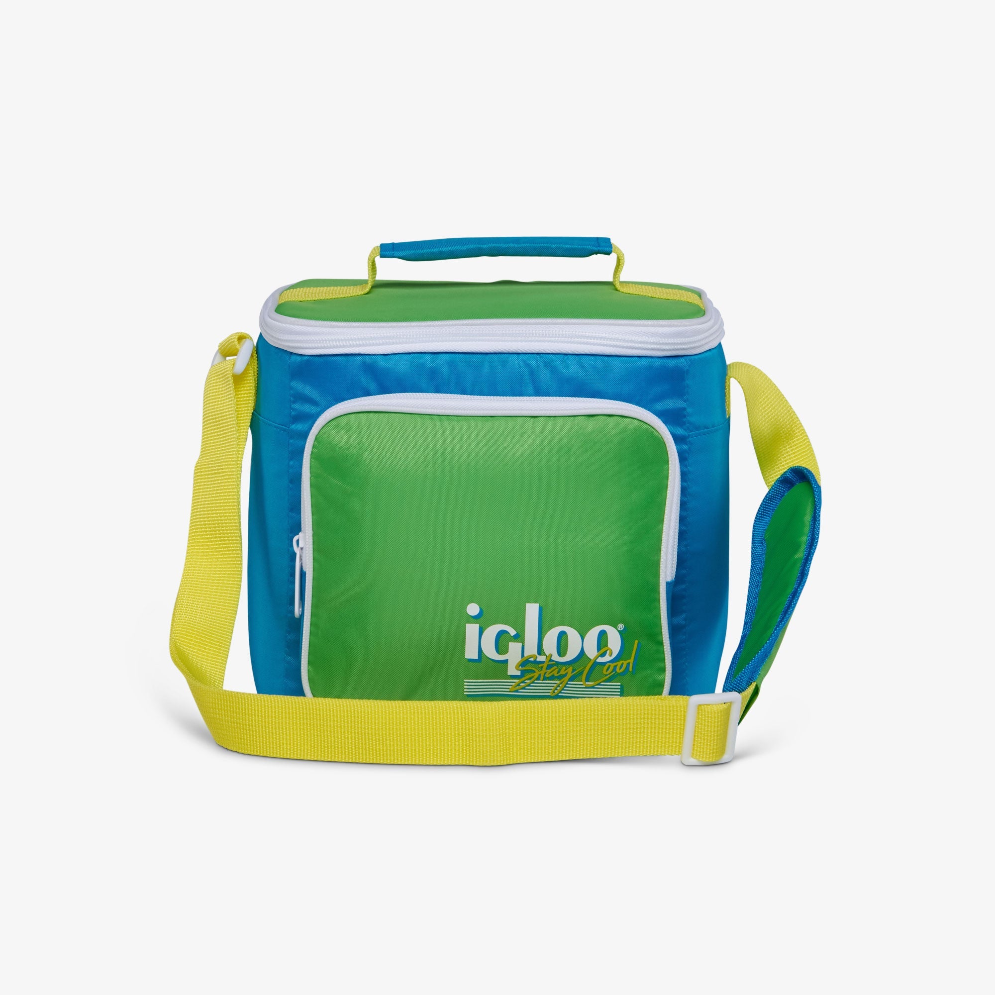 Retro Square Lunch Bag Y0 - Fiesta Blue - Front View