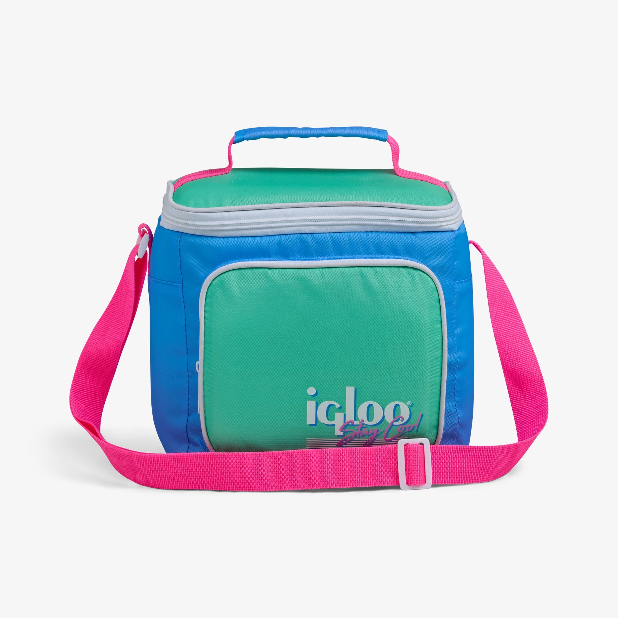 Retro Square Lunch Bag Y0 - Carolina Blue - Front View