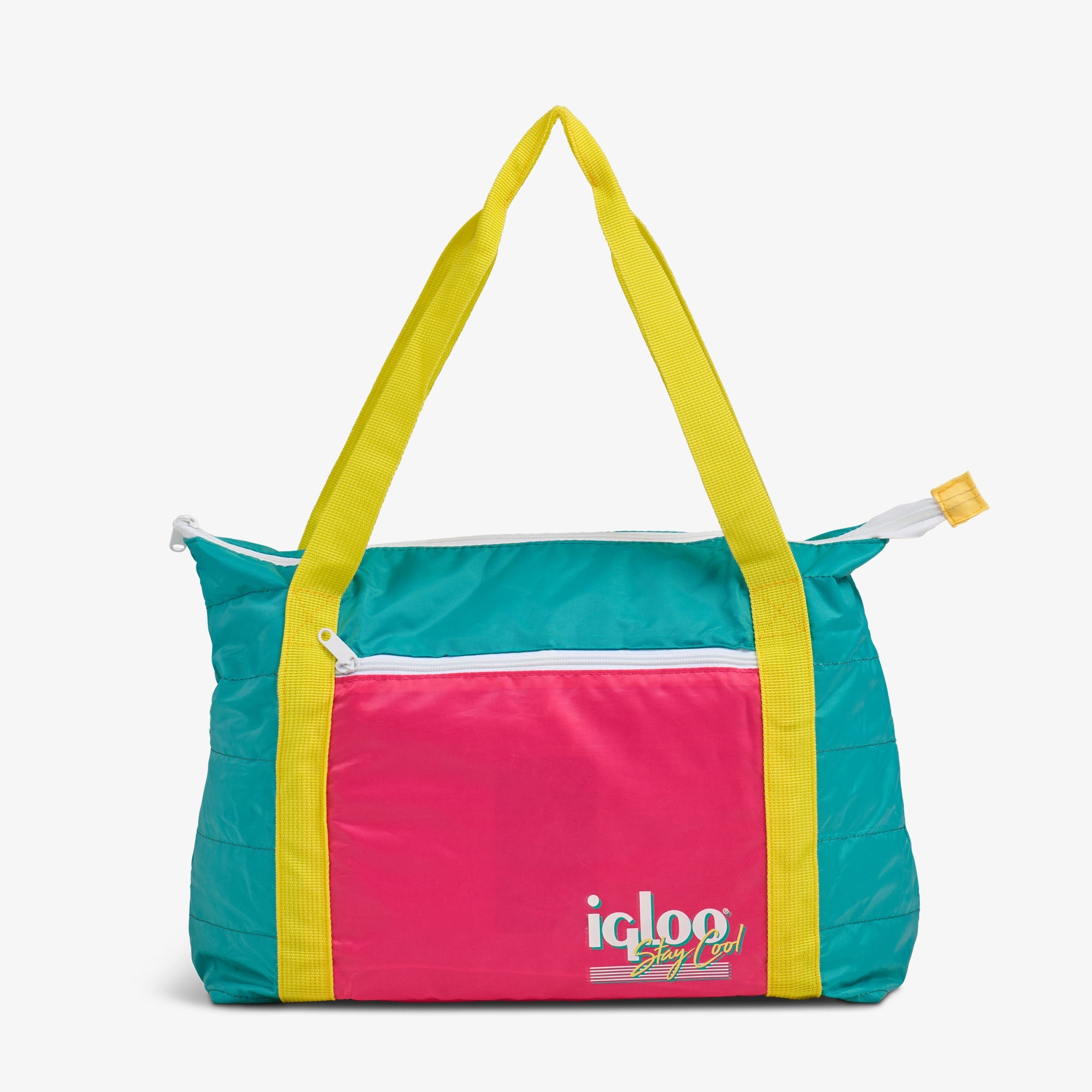 Retro Packable Puffer 20-Can Cooler Bag R1 - Jade - Strap View