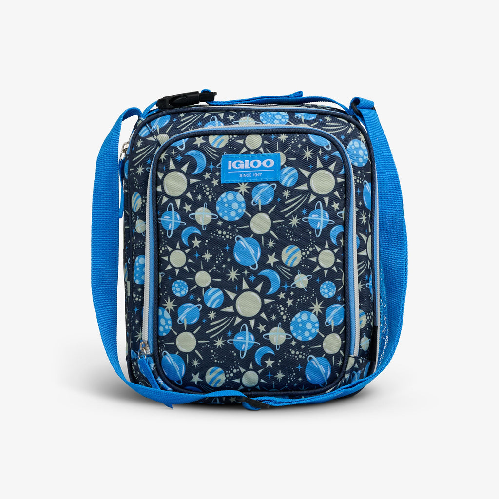 Kids Lunch Glow Vertical Cooler + Bento Box O8 - Cosmic Glow - Front View