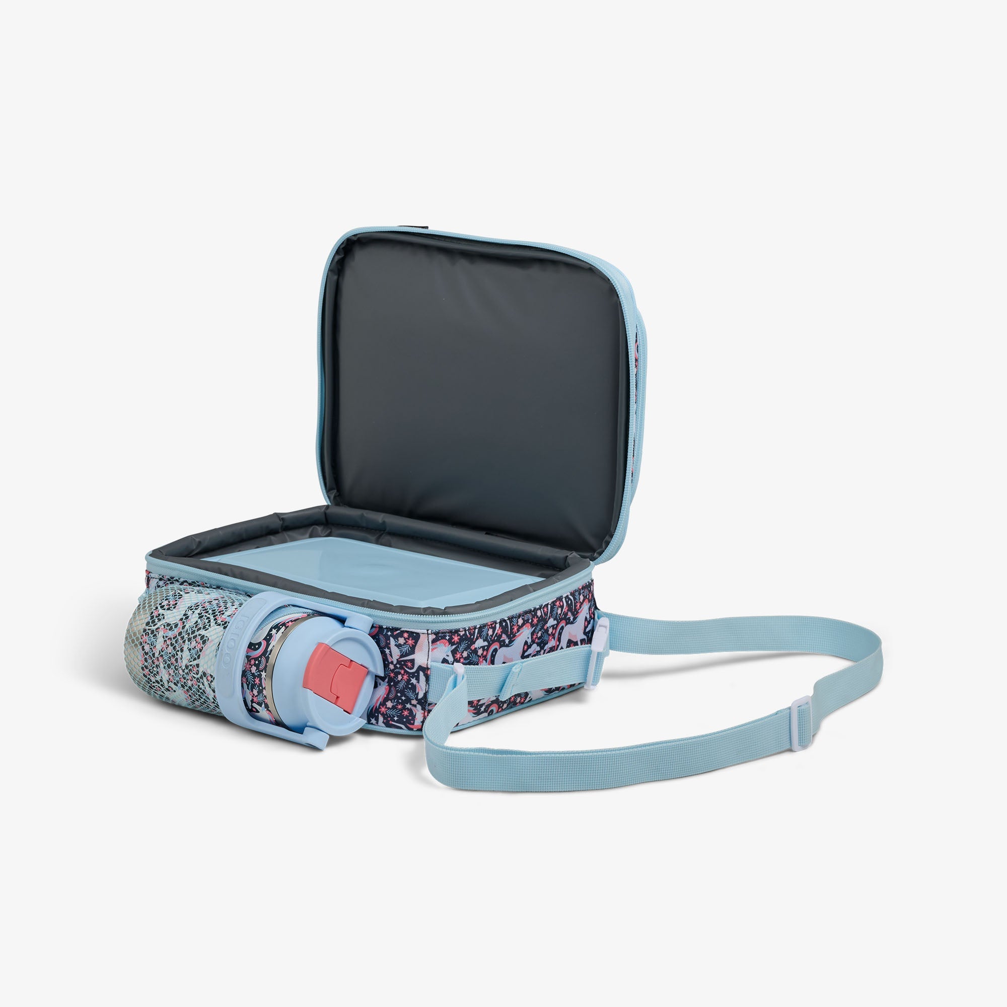 Kids Lunch Vertical Cooler + Bento Box O6 - Unicorns - Product View