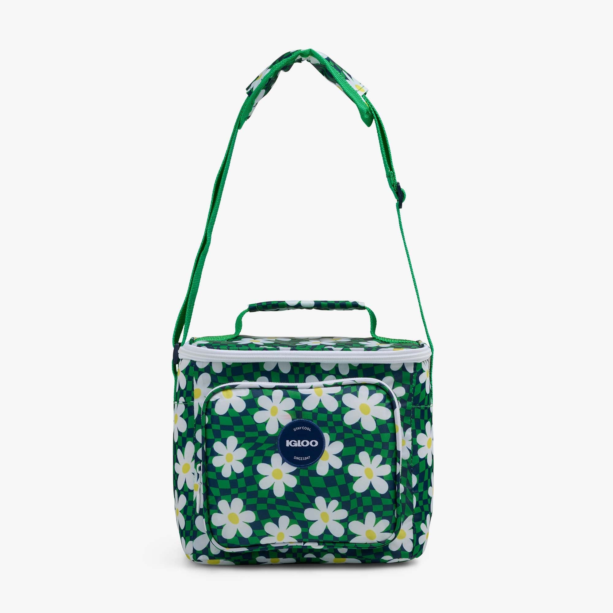 Retro Square Lunch Bag Y0 - Psychedelic Daisy - Strap View