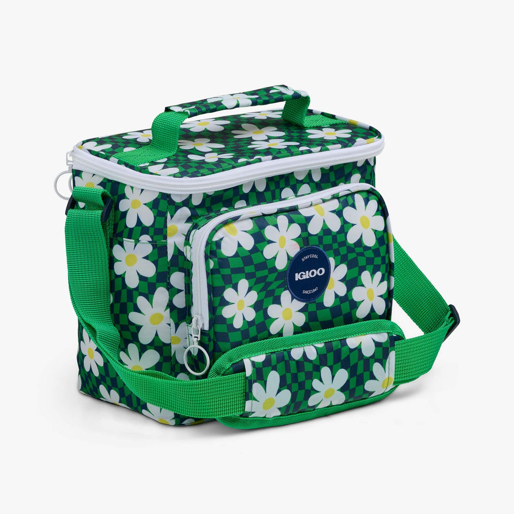 Retro Square Lunch Bag Y0 - Psychedelic Daisy - Product View
