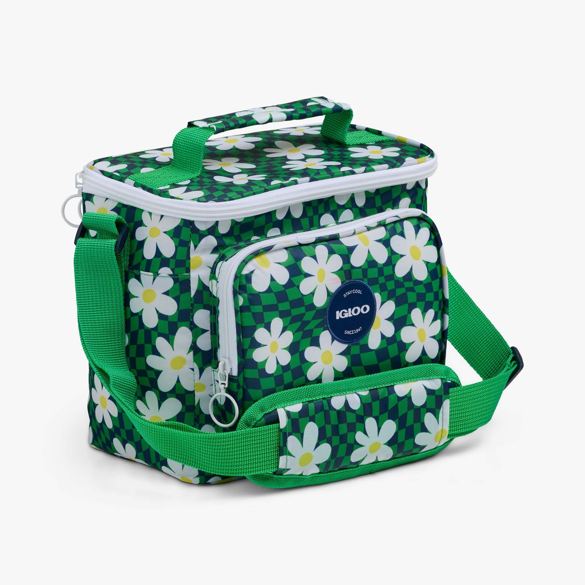 Retro Square Lunch Bag Y0 - Psychedelic Daisy - Product View