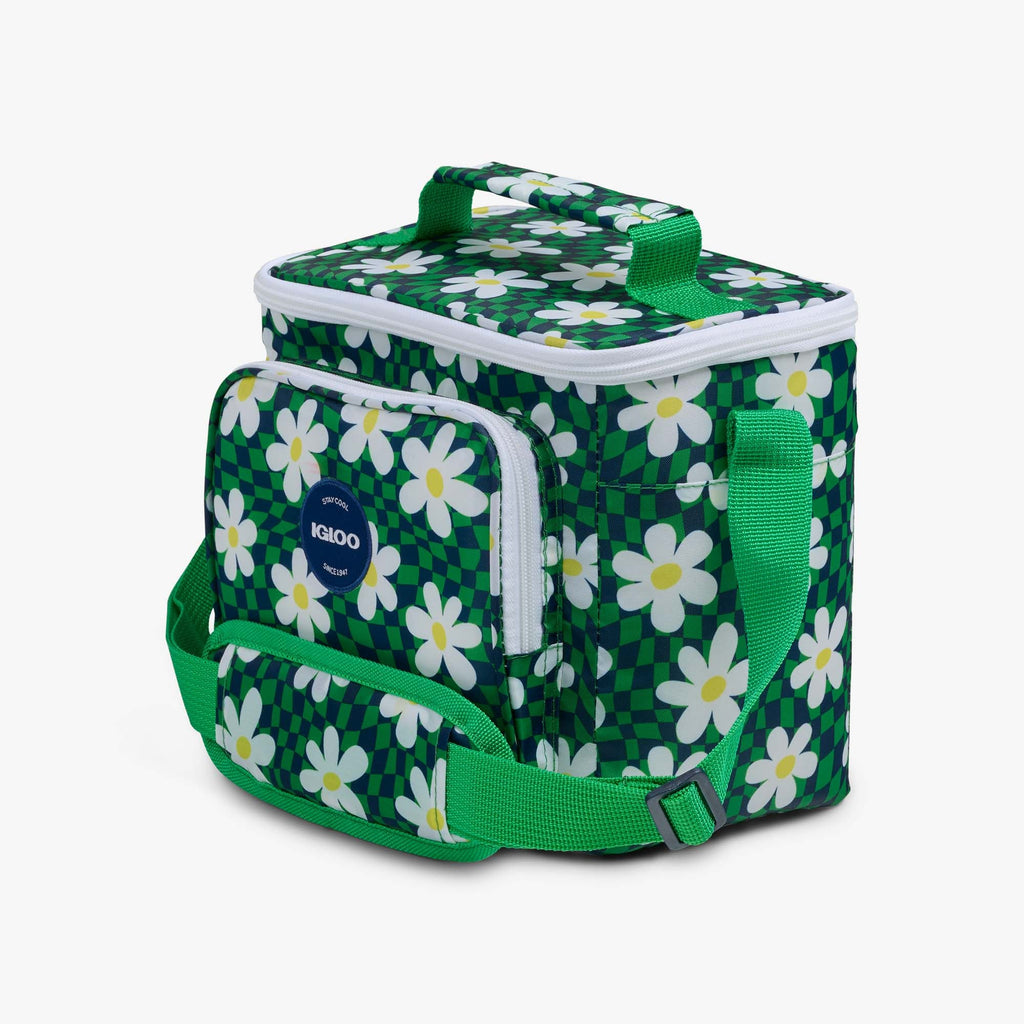 Retro Square Lunch Bag Y0 - Psychedelic Daisy - Product View