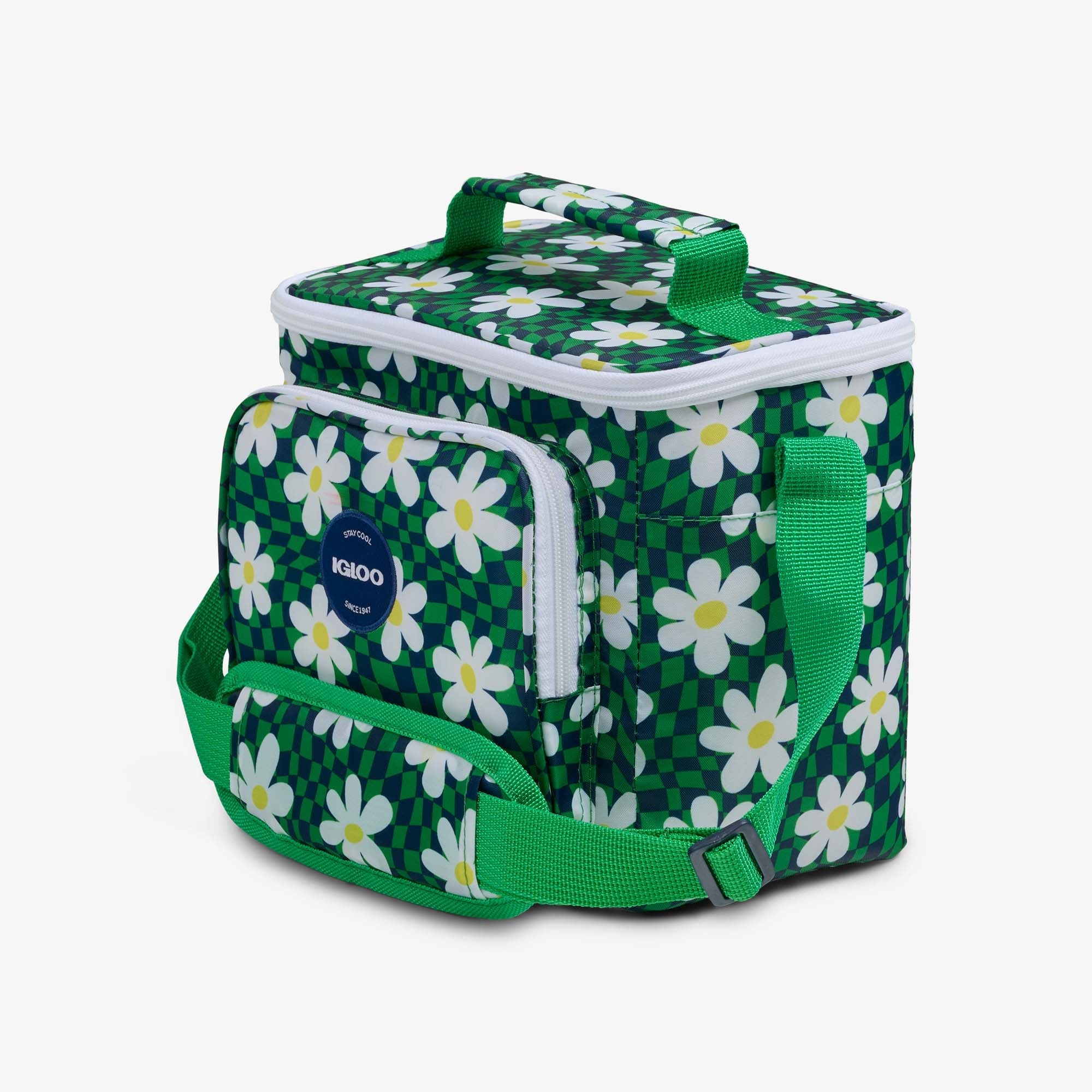 Retro Square Lunch Bag Y0 - Psychedelic Daisy - Product View