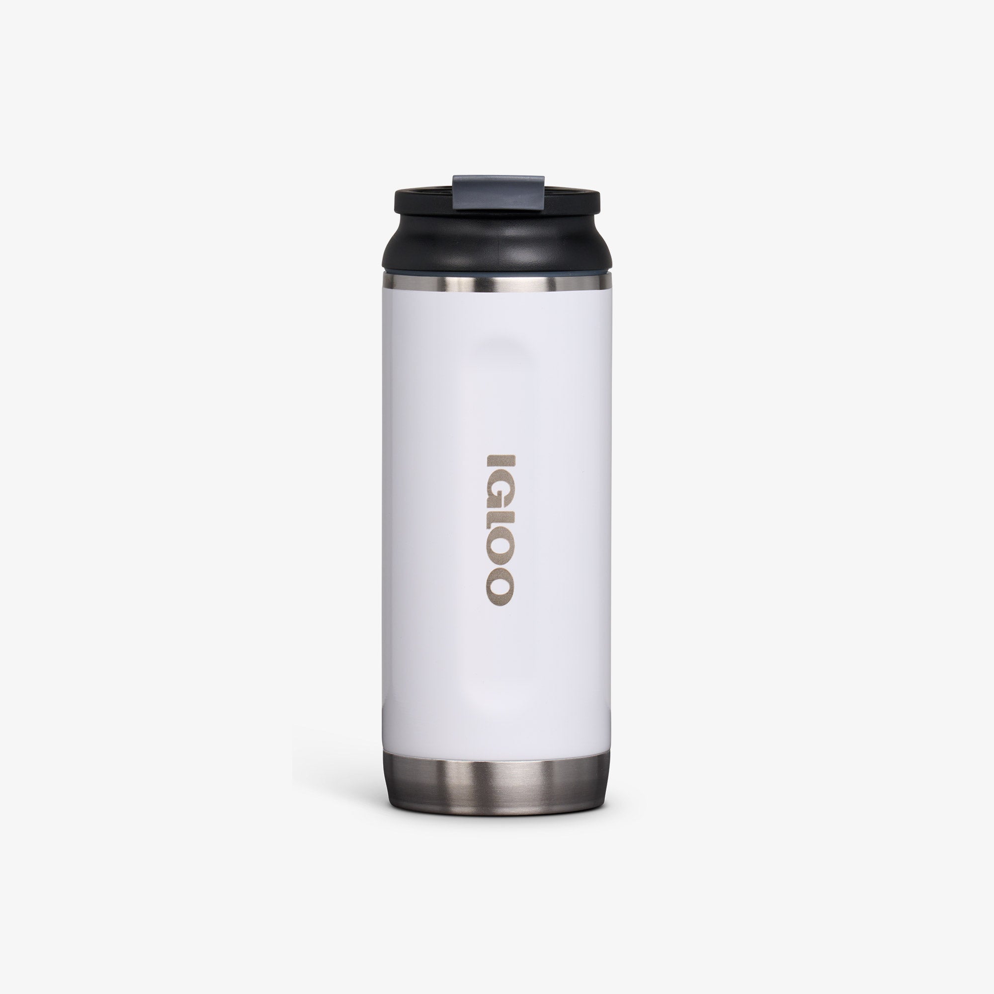 16 Oz Flip ‘n’ Sip Tumbler U7 - Gloss White - Front View