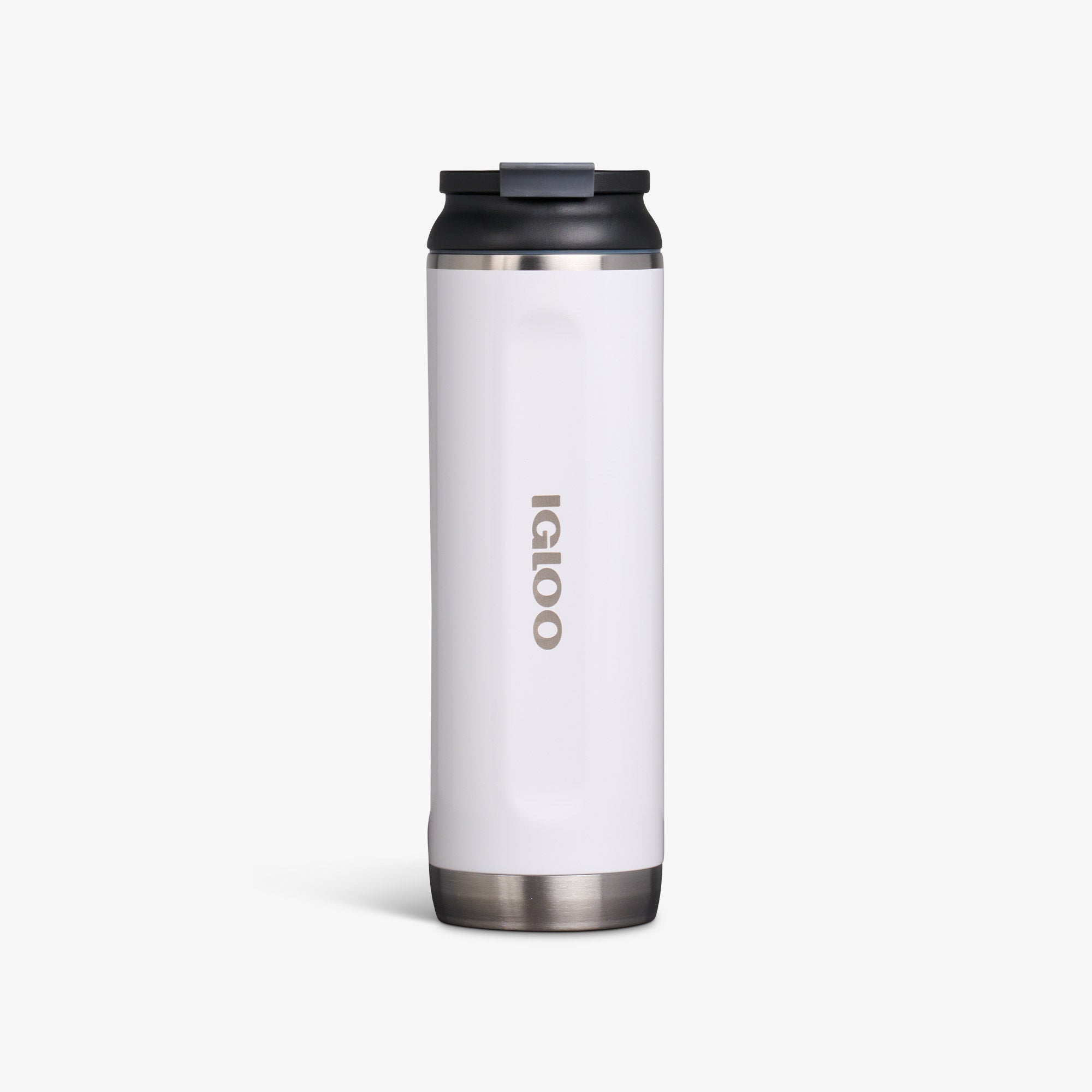 20 Oz Flip ‘n’ Sip Tumbler J8 - Gloss White - Front View