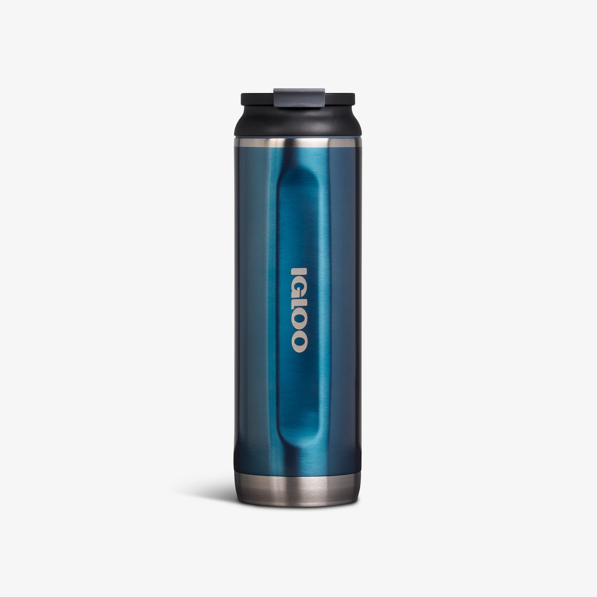 20 Oz Flip ‘n’ Sip Tumbler J8 - Gloss Modern Blue - Front View