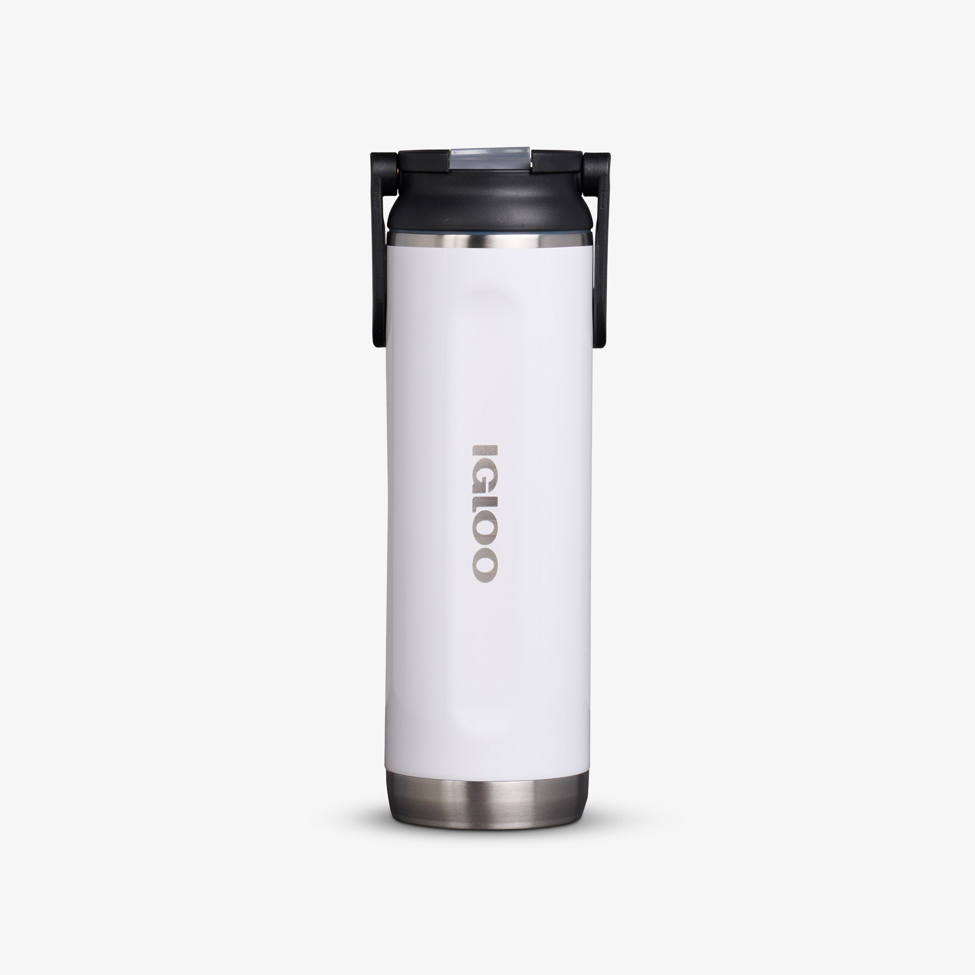 20 Oz Sport Sipper Bottle E2 - Gloss White - Front View