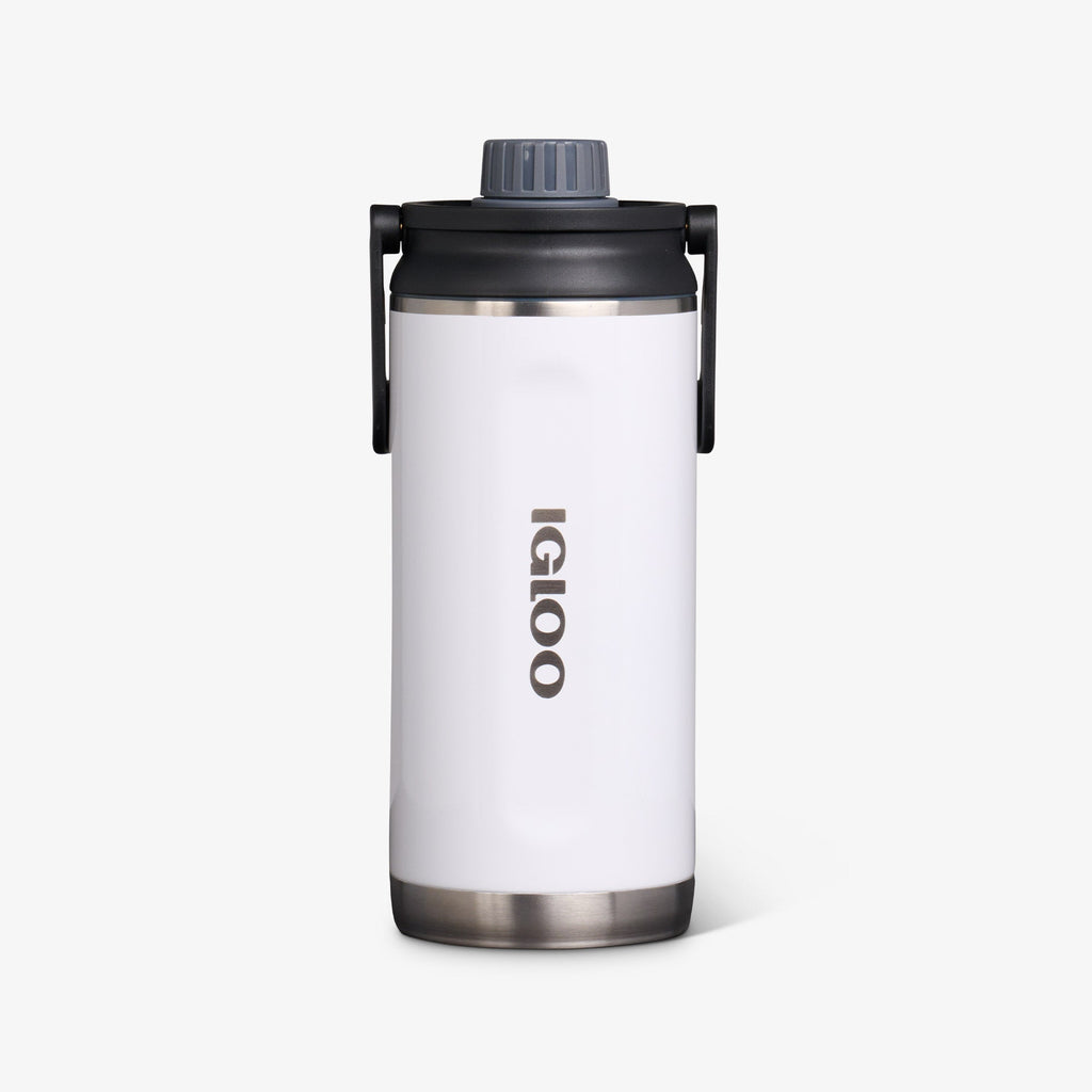 36 Oz Twist ‘n’ Chug Bottle P8 - Gloss White - Front View