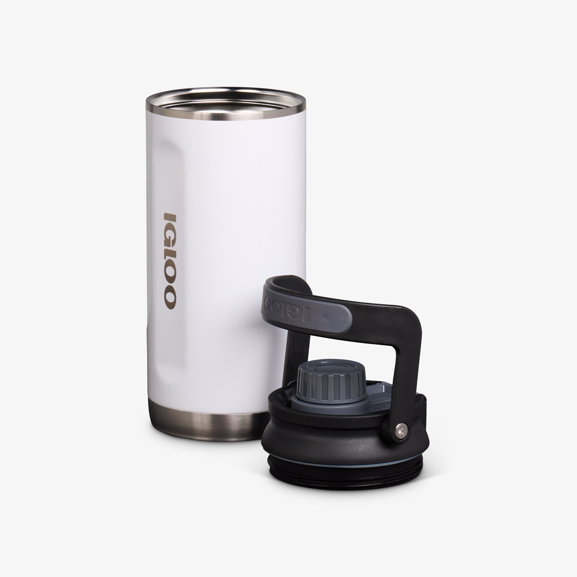 36 Oz Twist ‘n’ Chug Bottle P8 - Gloss White - Open View