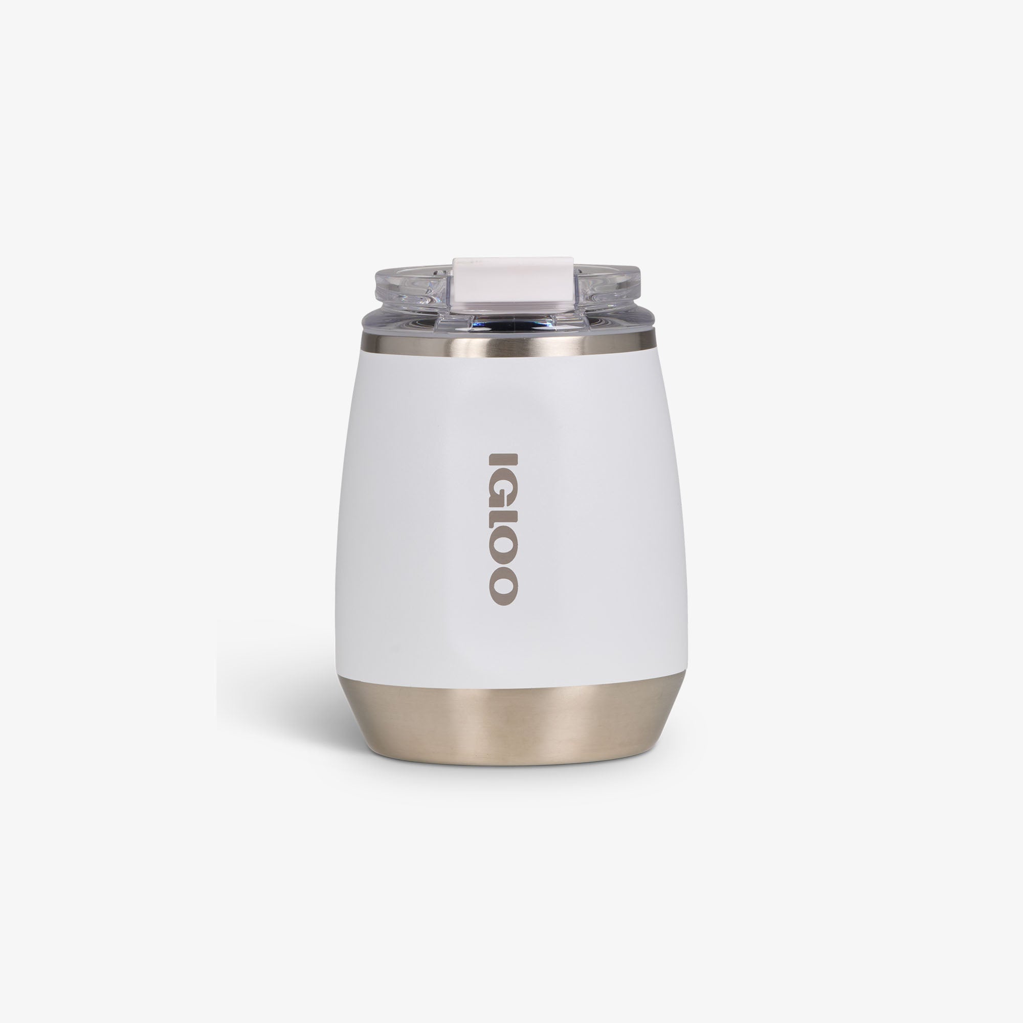 10 Oz Wine Tumbler E5 - White - White - Custom - Front View